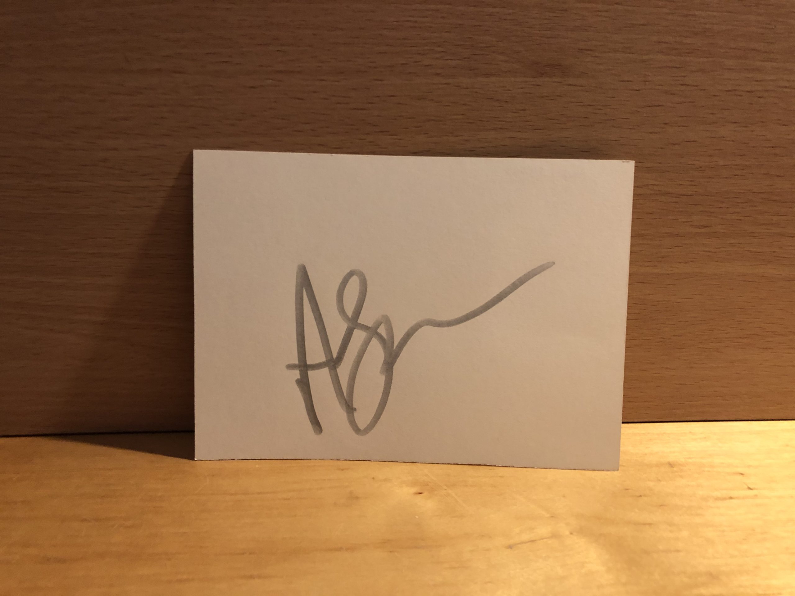 Andy Serkis Signed White Card Andy Serkis Signed White Card