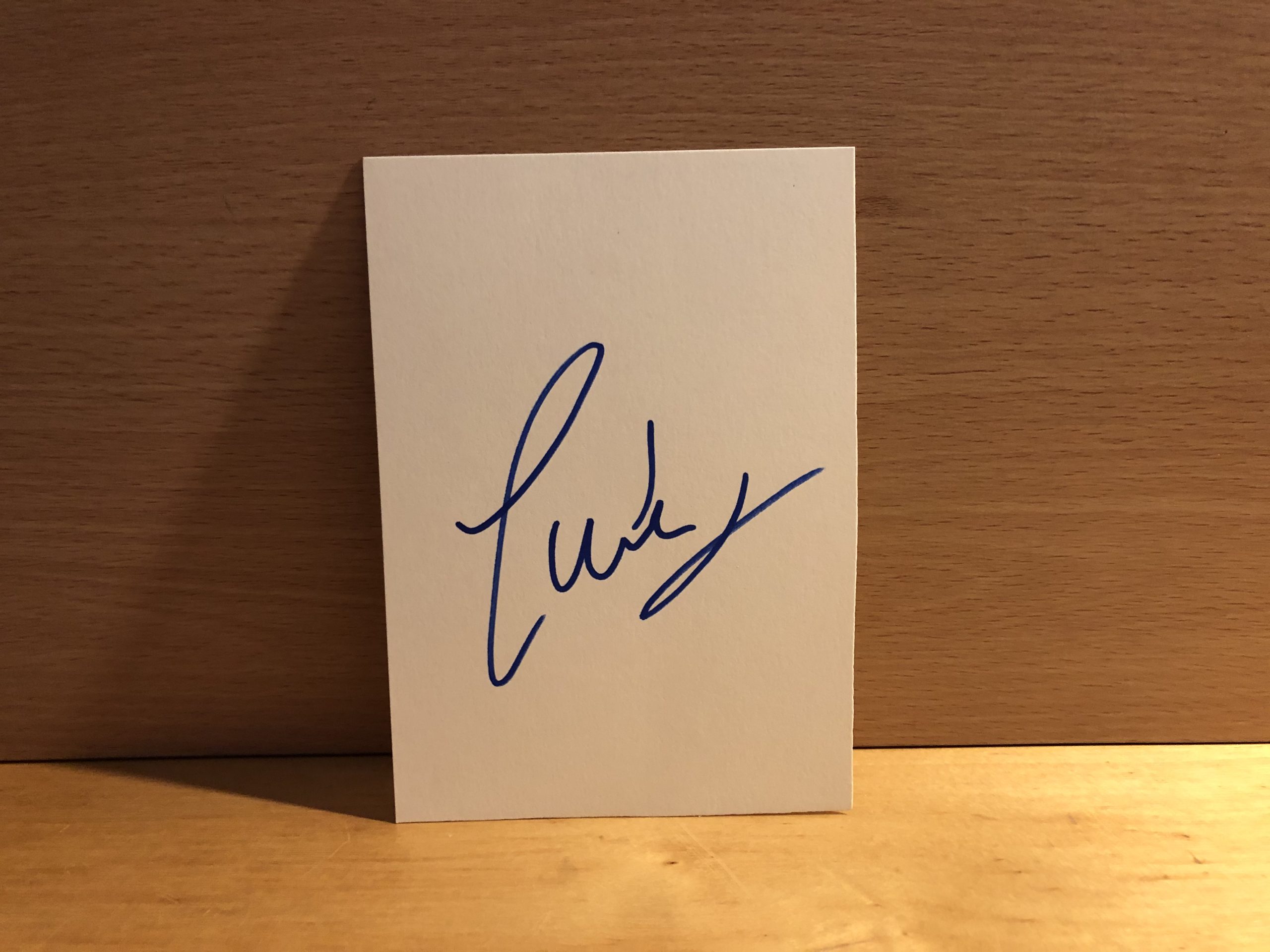 Natasha Hamilton Signed White Card Natasha Hamilton Signed White Card