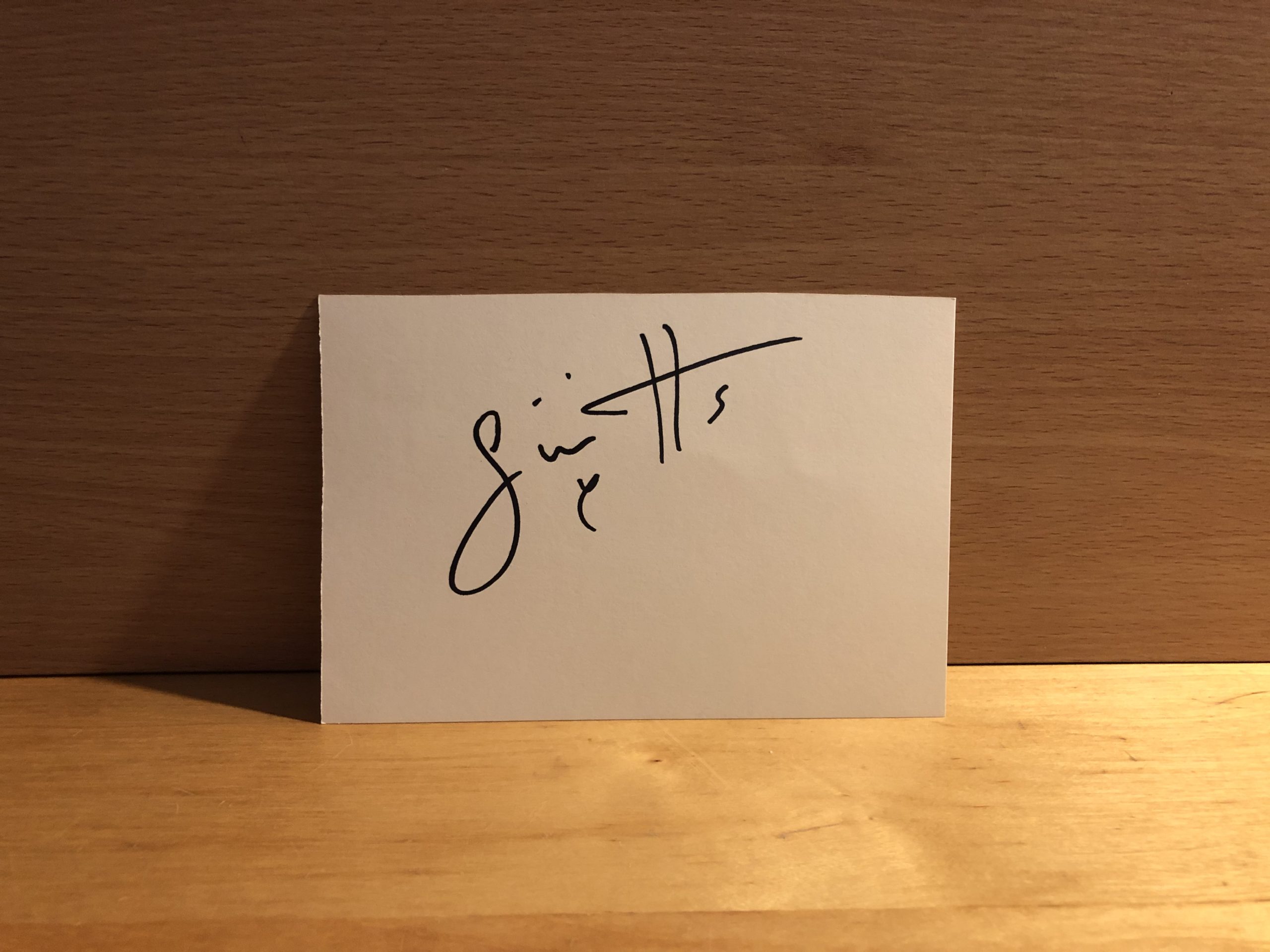 Sinitta Signed White Card Sinitta Signed White Card