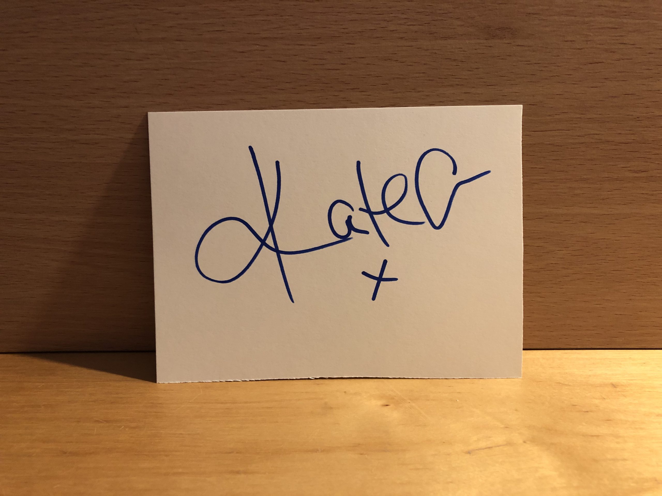 Kate Garraway Signed White Card Kate Garraway Signed White Card