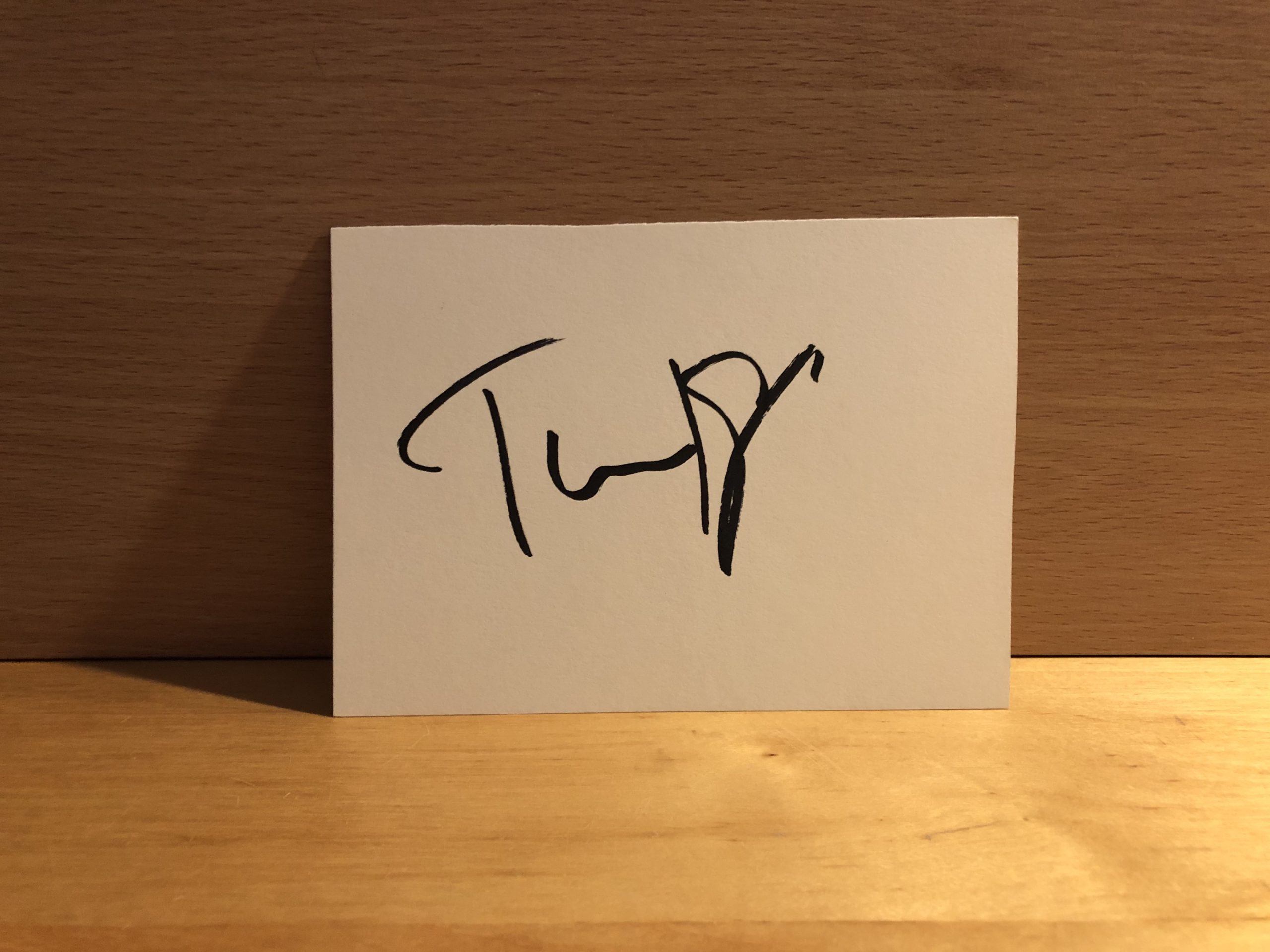 Tina Fey Signed White Card Tina Fey Signed White Card