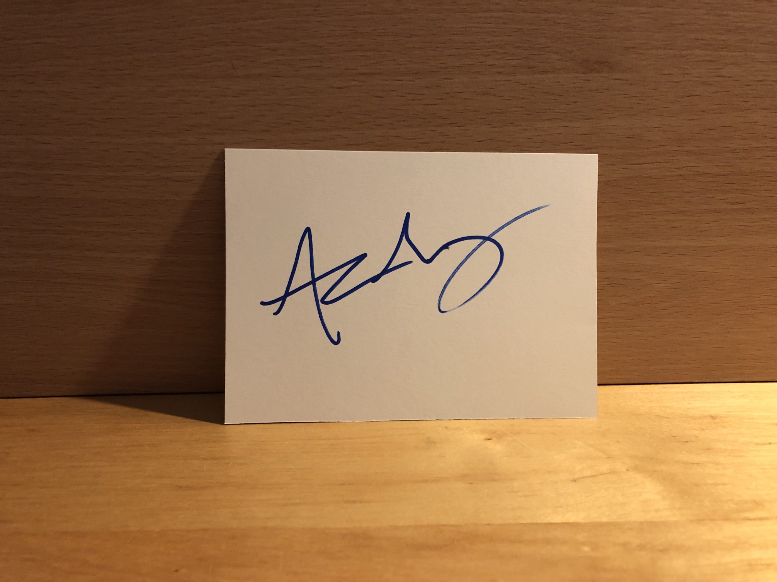 Ashley Roberts Signed White Card Ashley Roberts Signed White Card