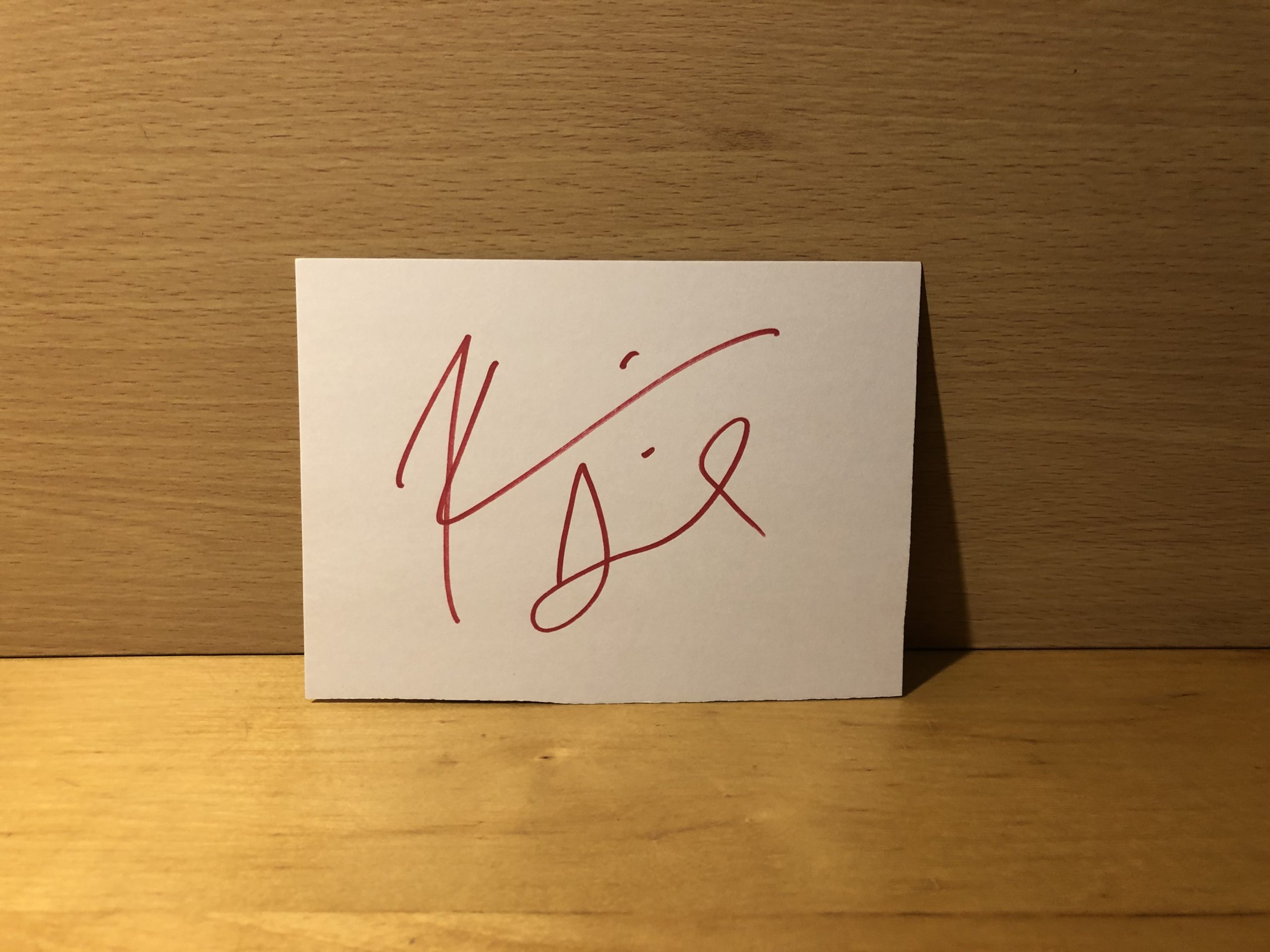 Kevin Smith Signed White Card Kevin Smith Signed White Card