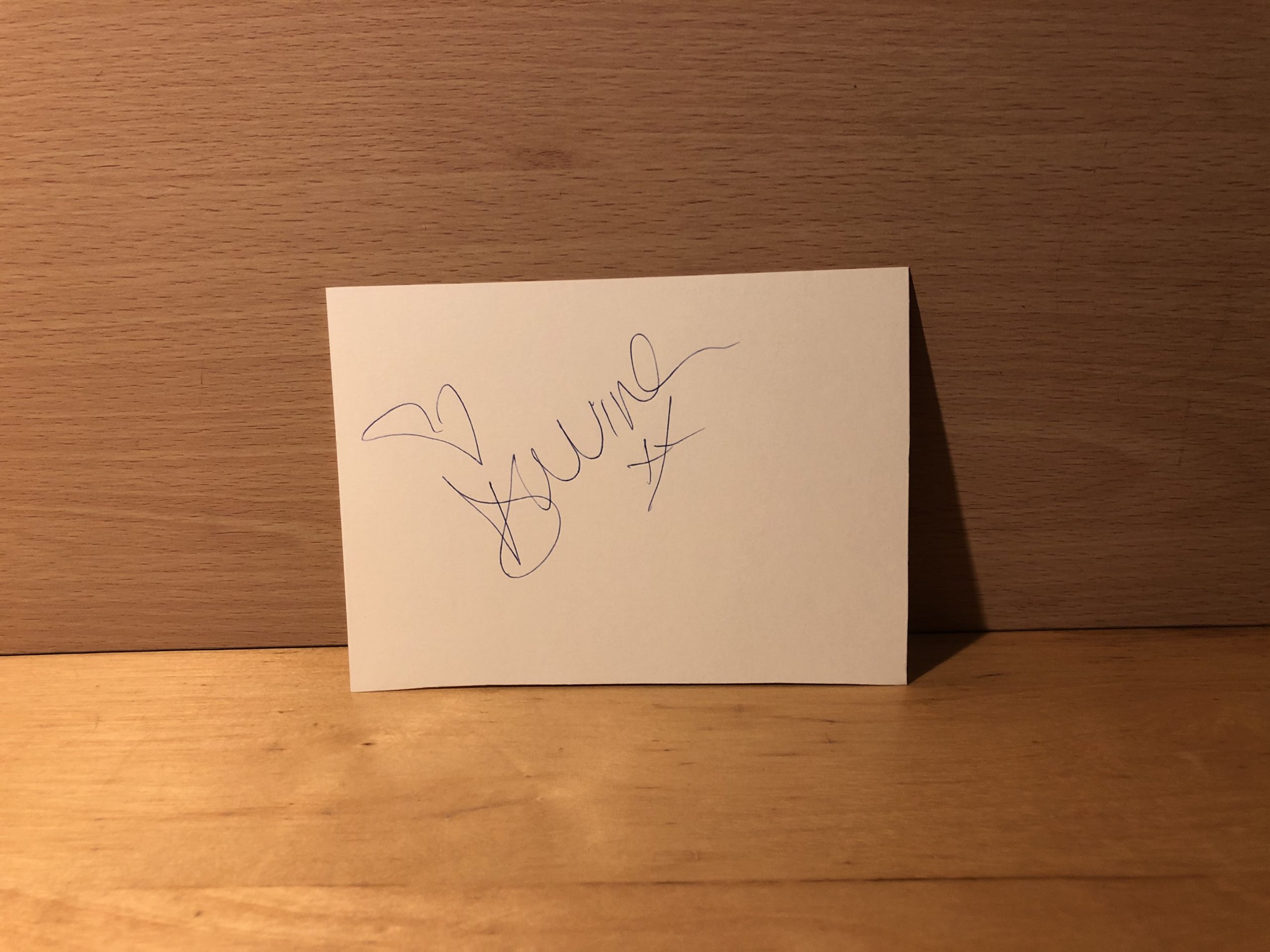 Davina McCall Signed White Card Davina McCall Signed White Card