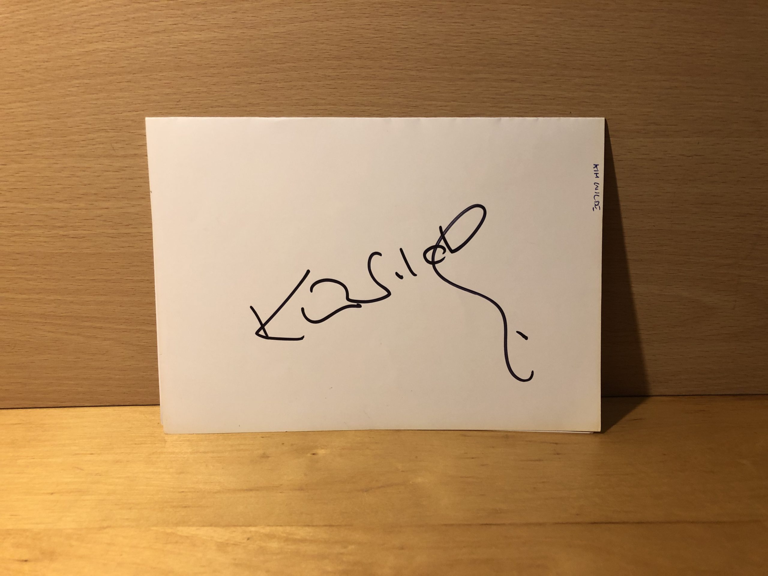 Kim Wilde Signed White Card Kim Wilde Signed White Card