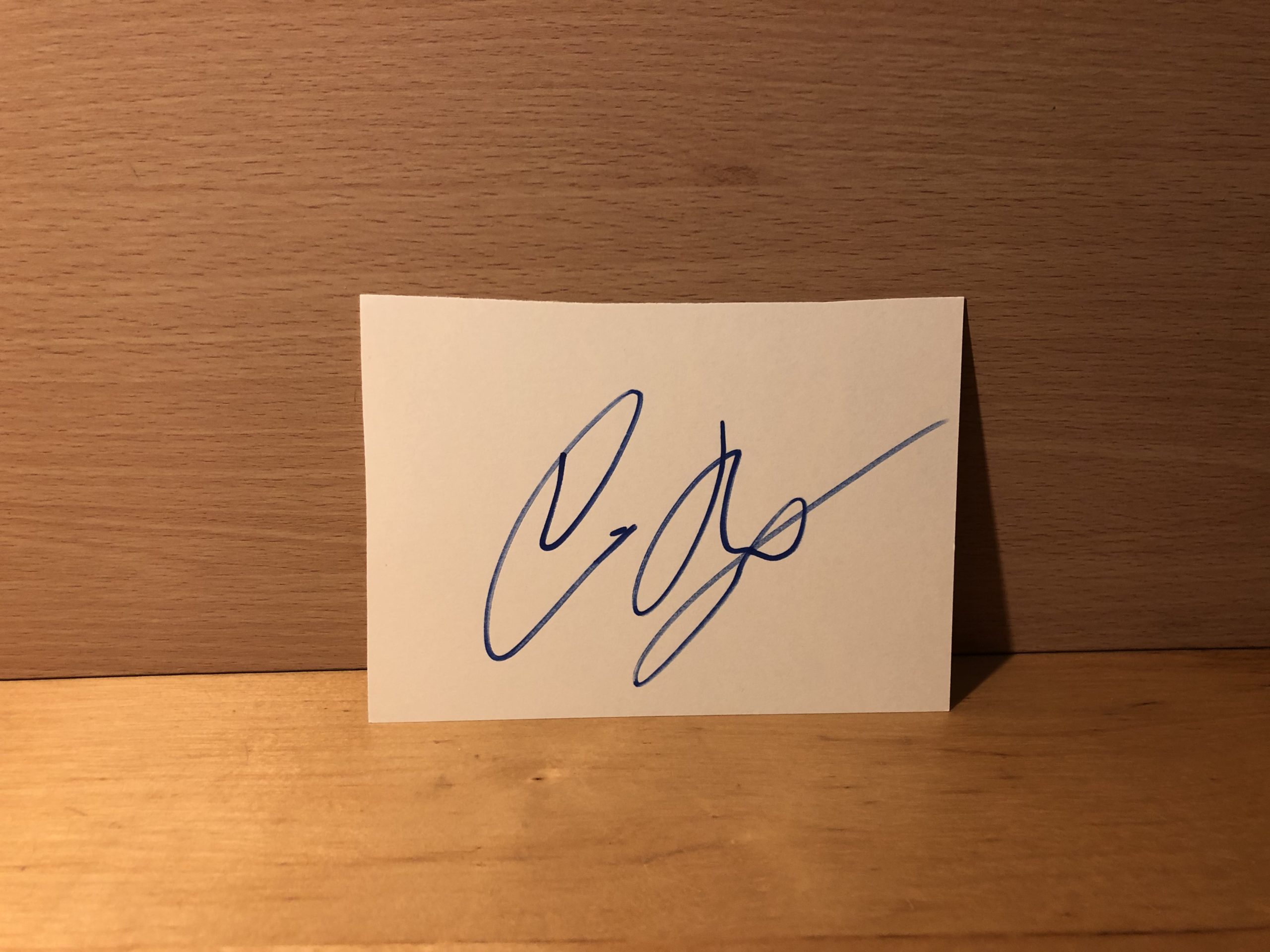 Chris Hoy Signed White Card Chris Hoy Signed White Card