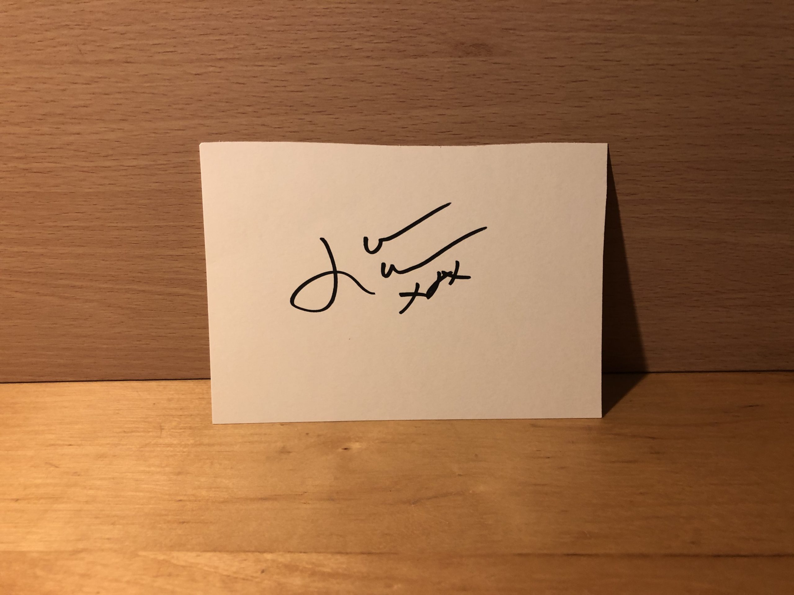 Laura Whitmore Signed White Card Laura Whitmore Signed White Card