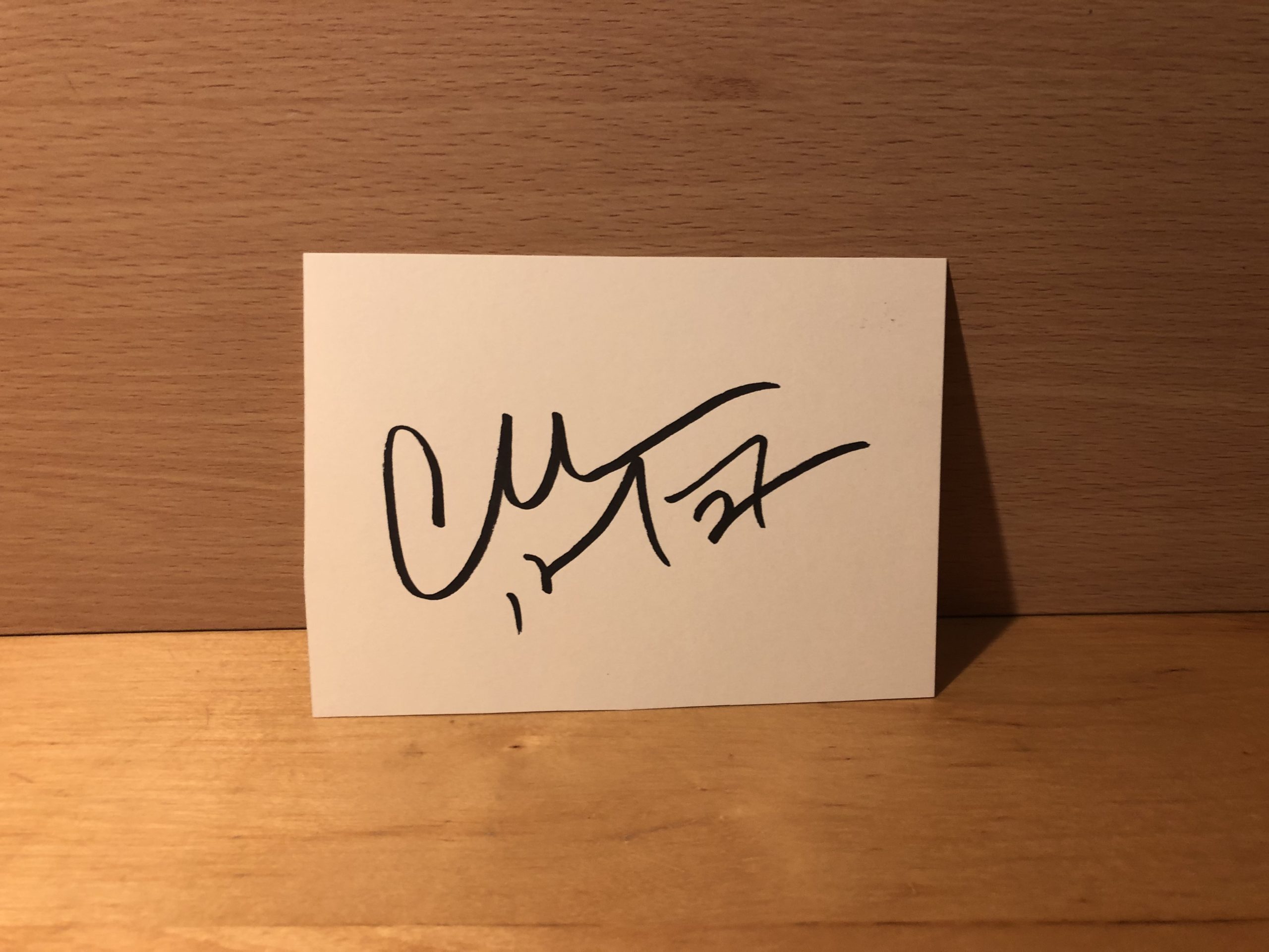 Charles Barkley Signed White Card Charles Barkley Signed White Card