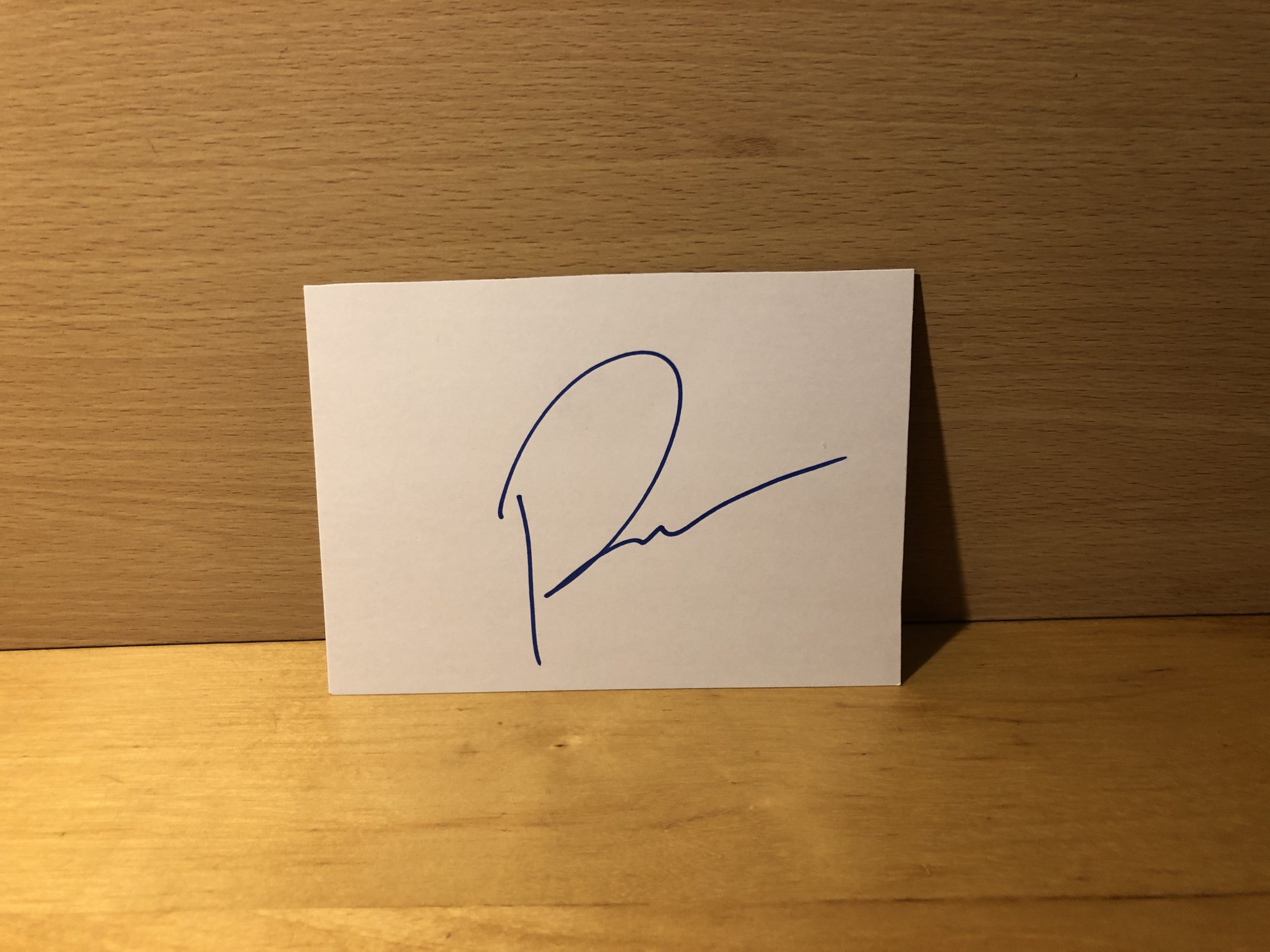 Robert Pattinson Signed White Card Robert Pattinson Signed White Card