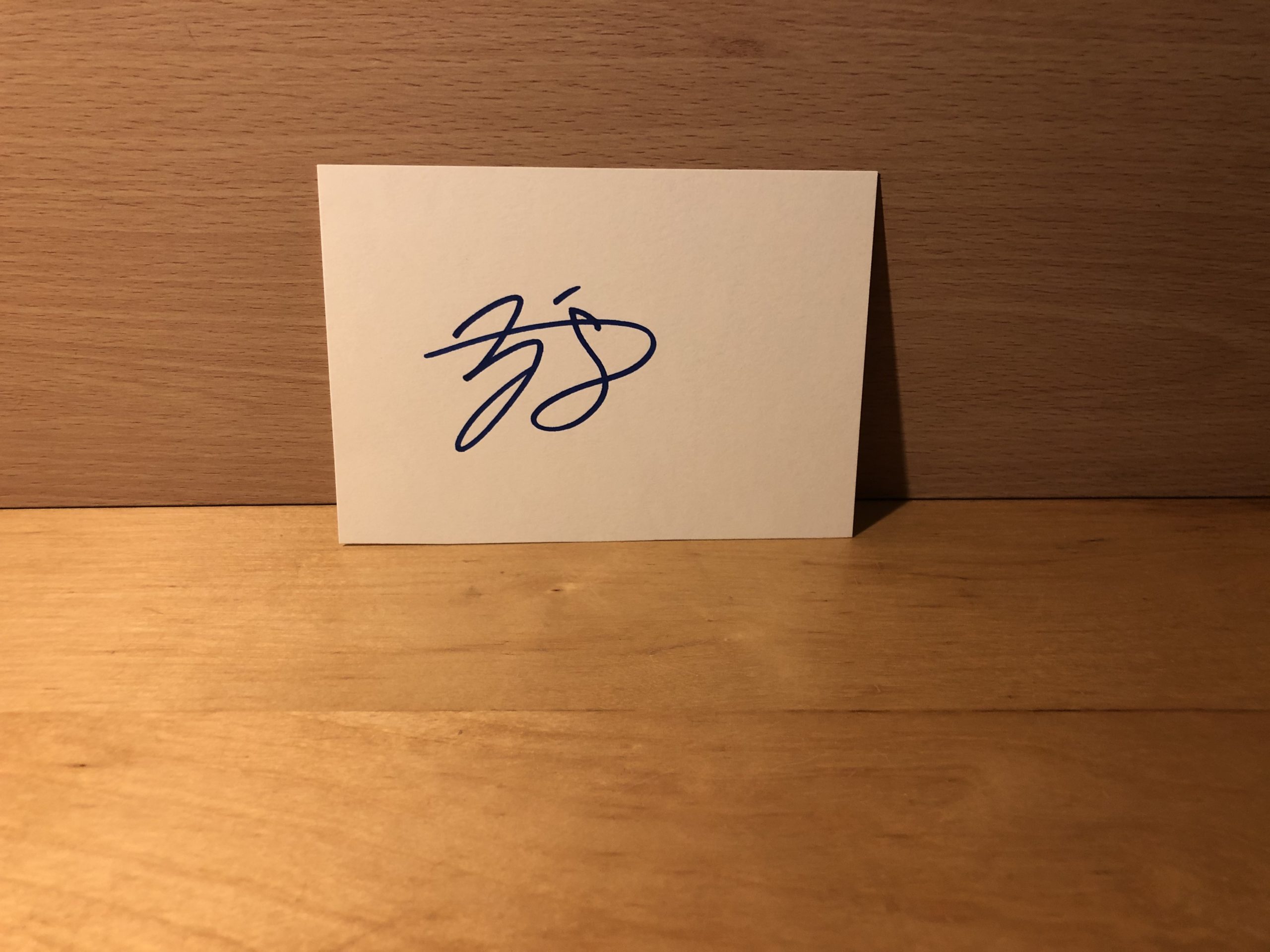 Zoë Kravitz Signed White Card Zoë Kravitz Signed White Card
