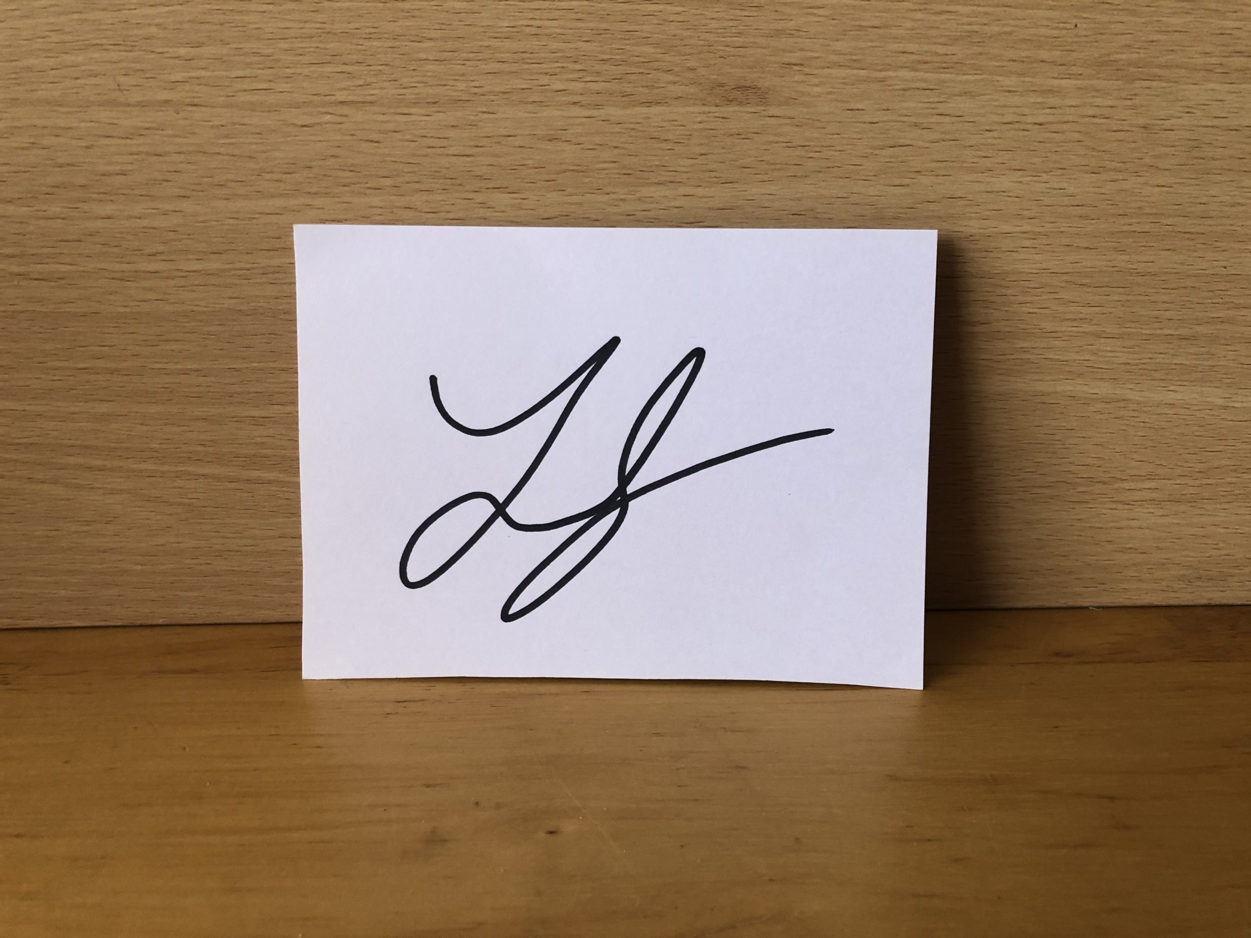 Lily Collins Signed White Card Lily Collins Signed White Card