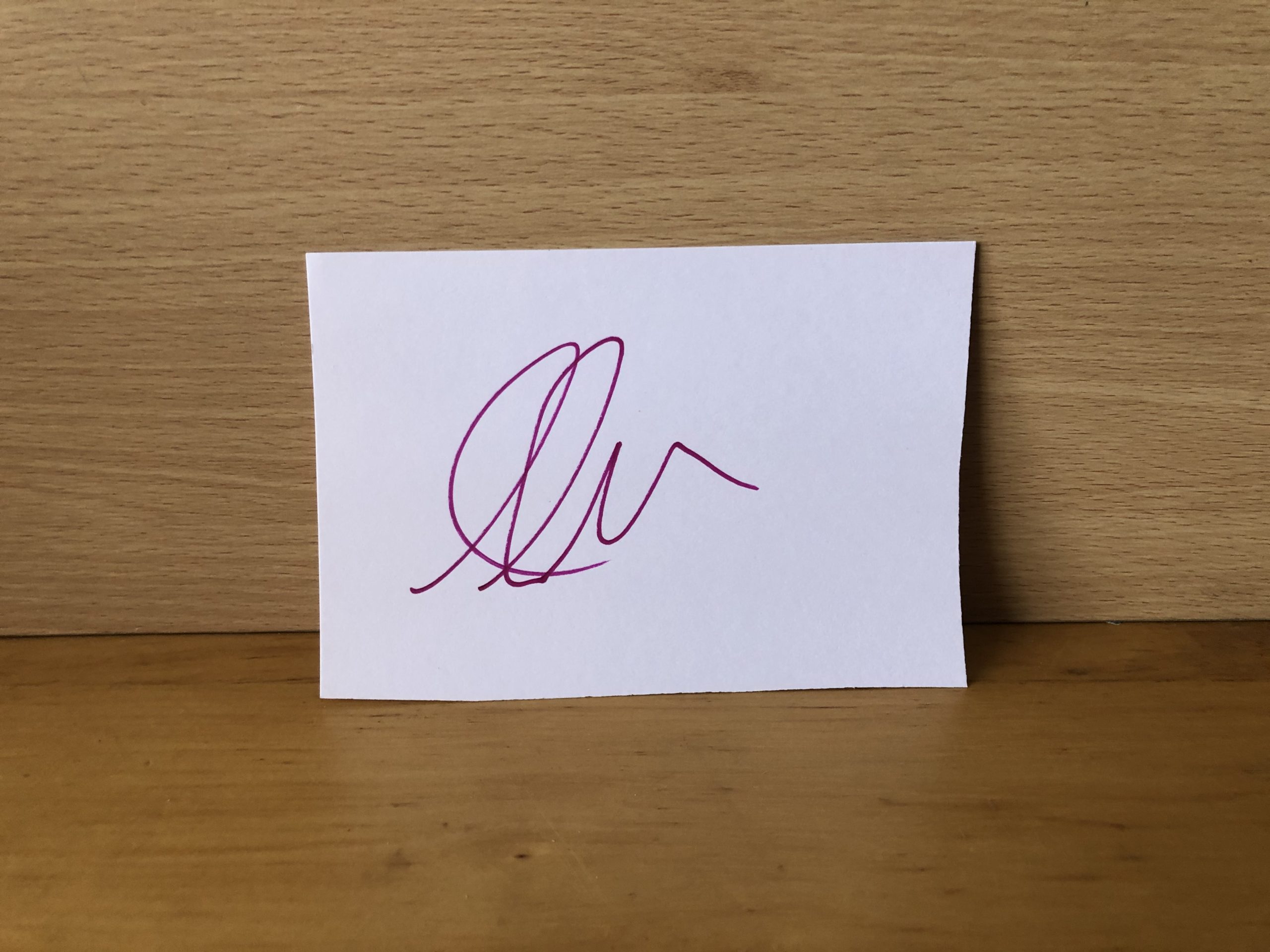 Armie Hammer Signed White Card Armie Hammer Signed White Card