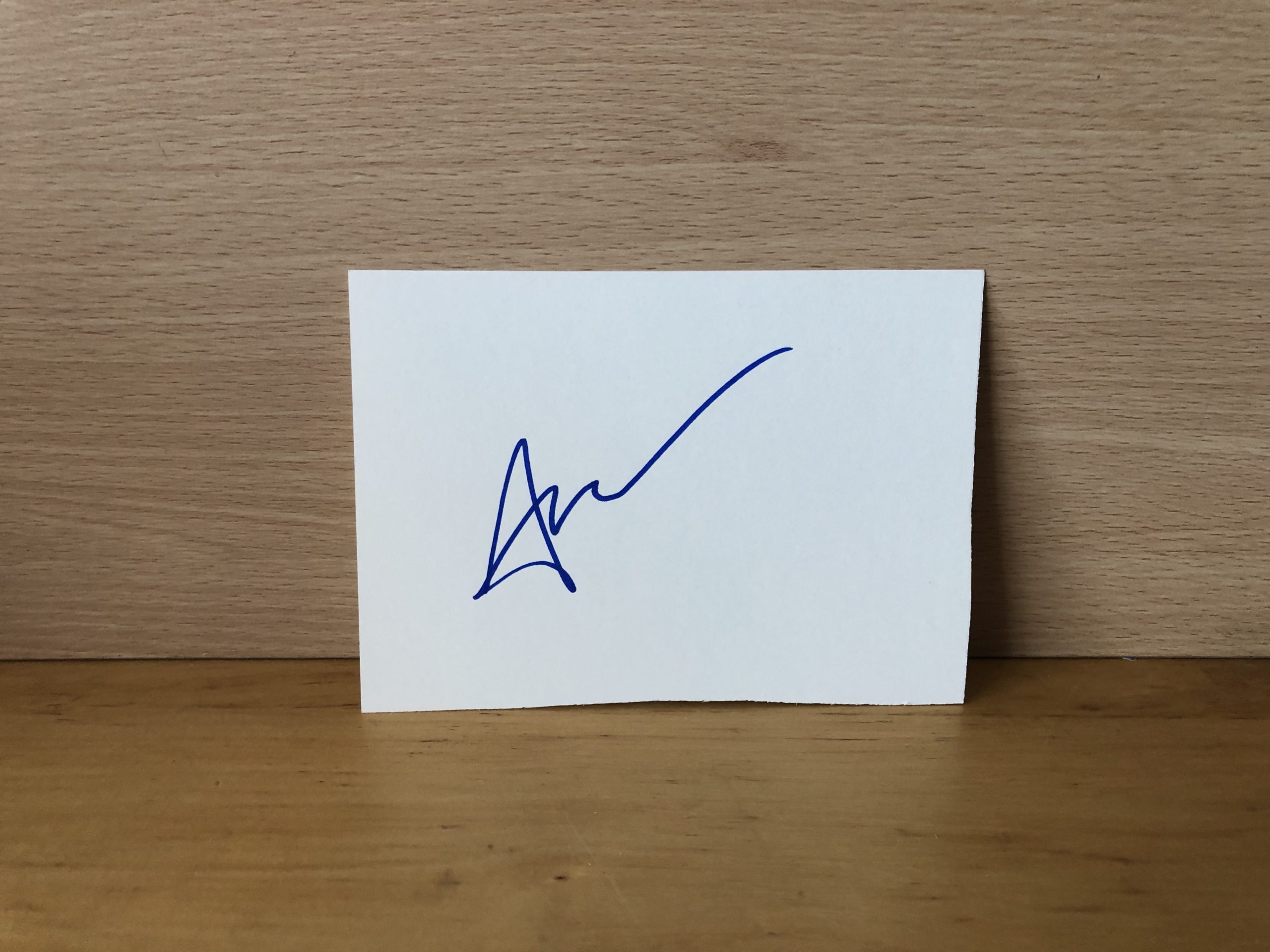 Alice Eve Signed White Card Alice Eve Signed White Card