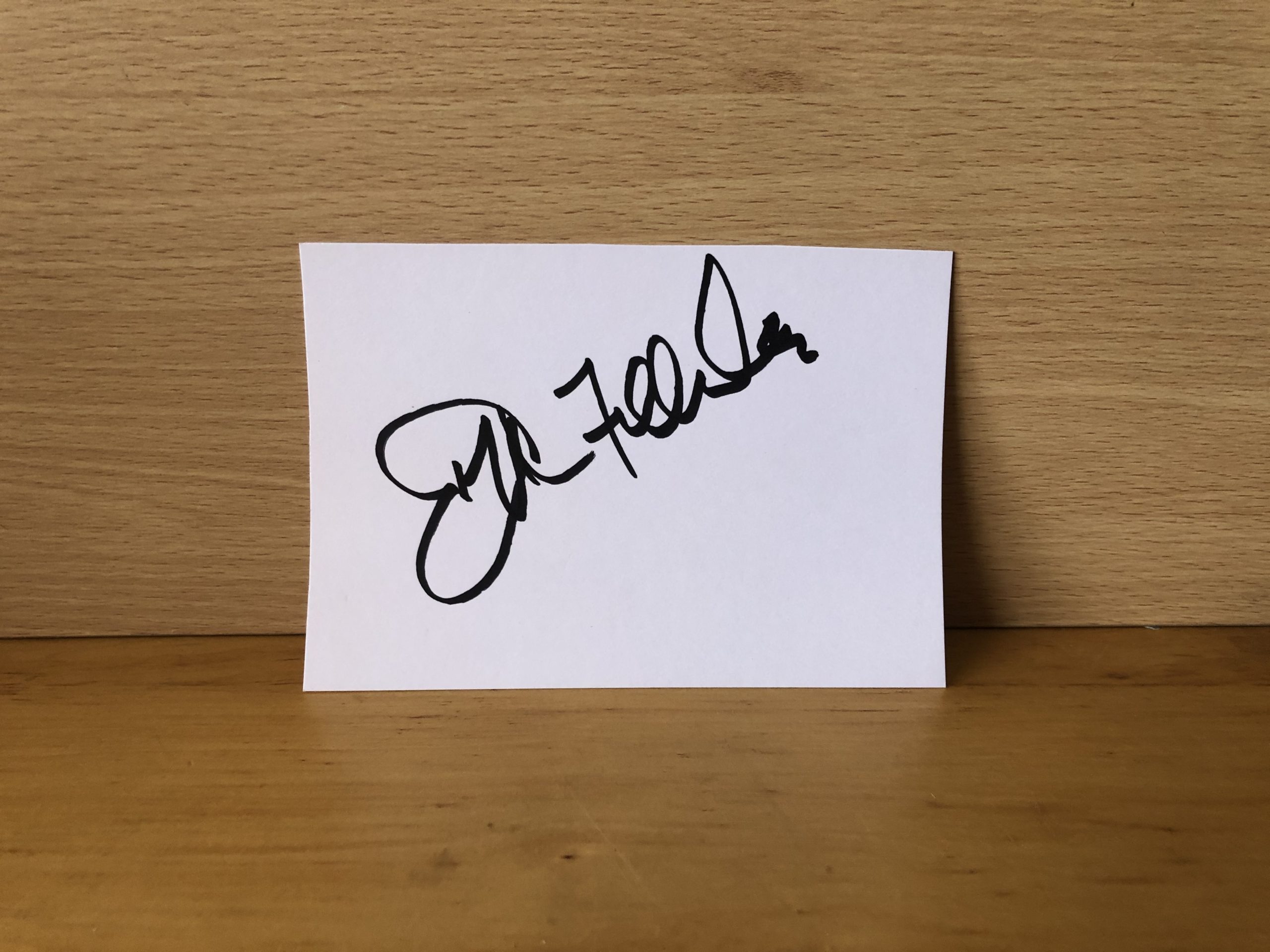 Donald Fullilove Signed White Card Donald Fullilove Signed White Card
