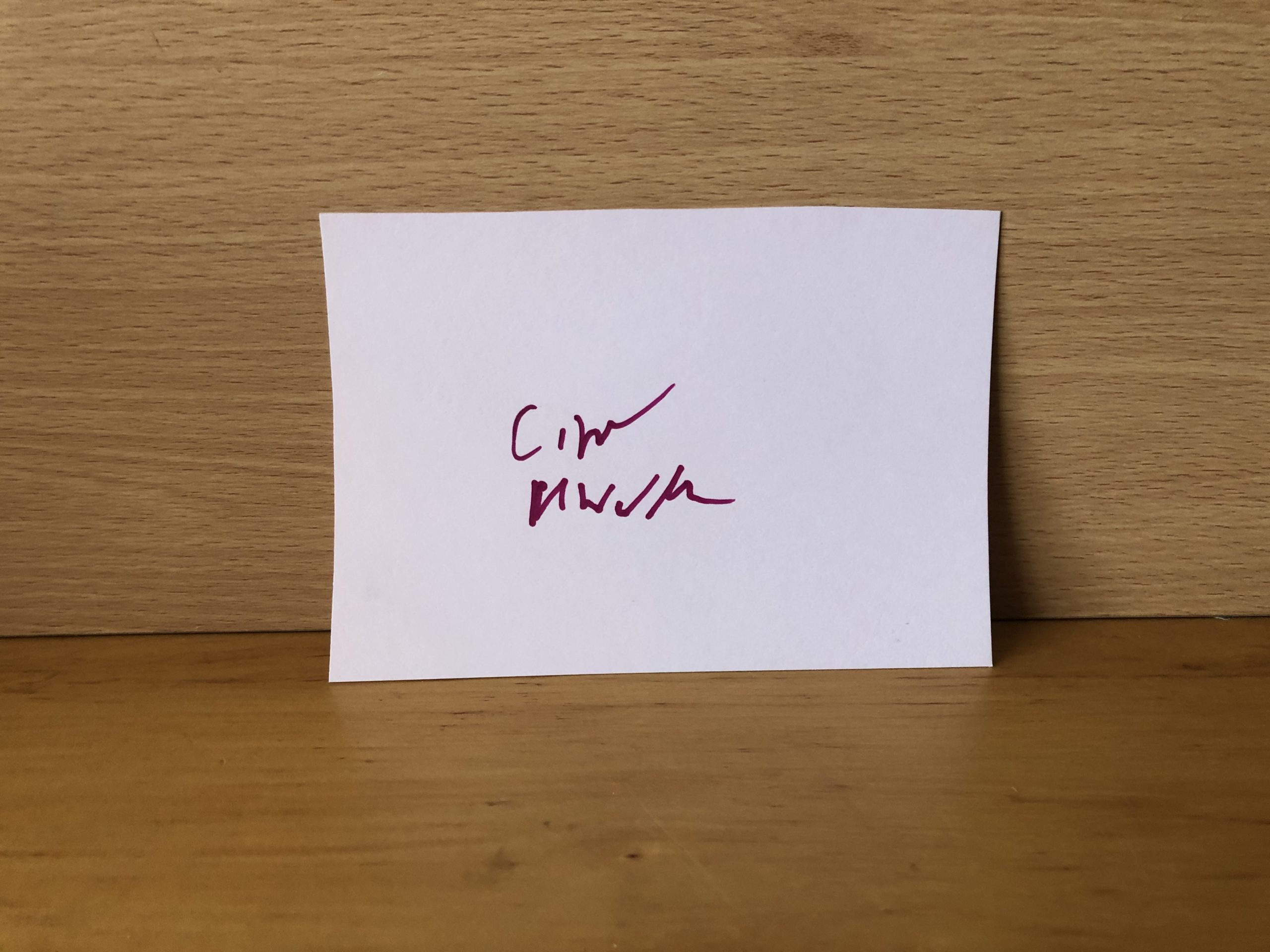 Crispin Glover Signed White Card Crispin Glover Signed White Card