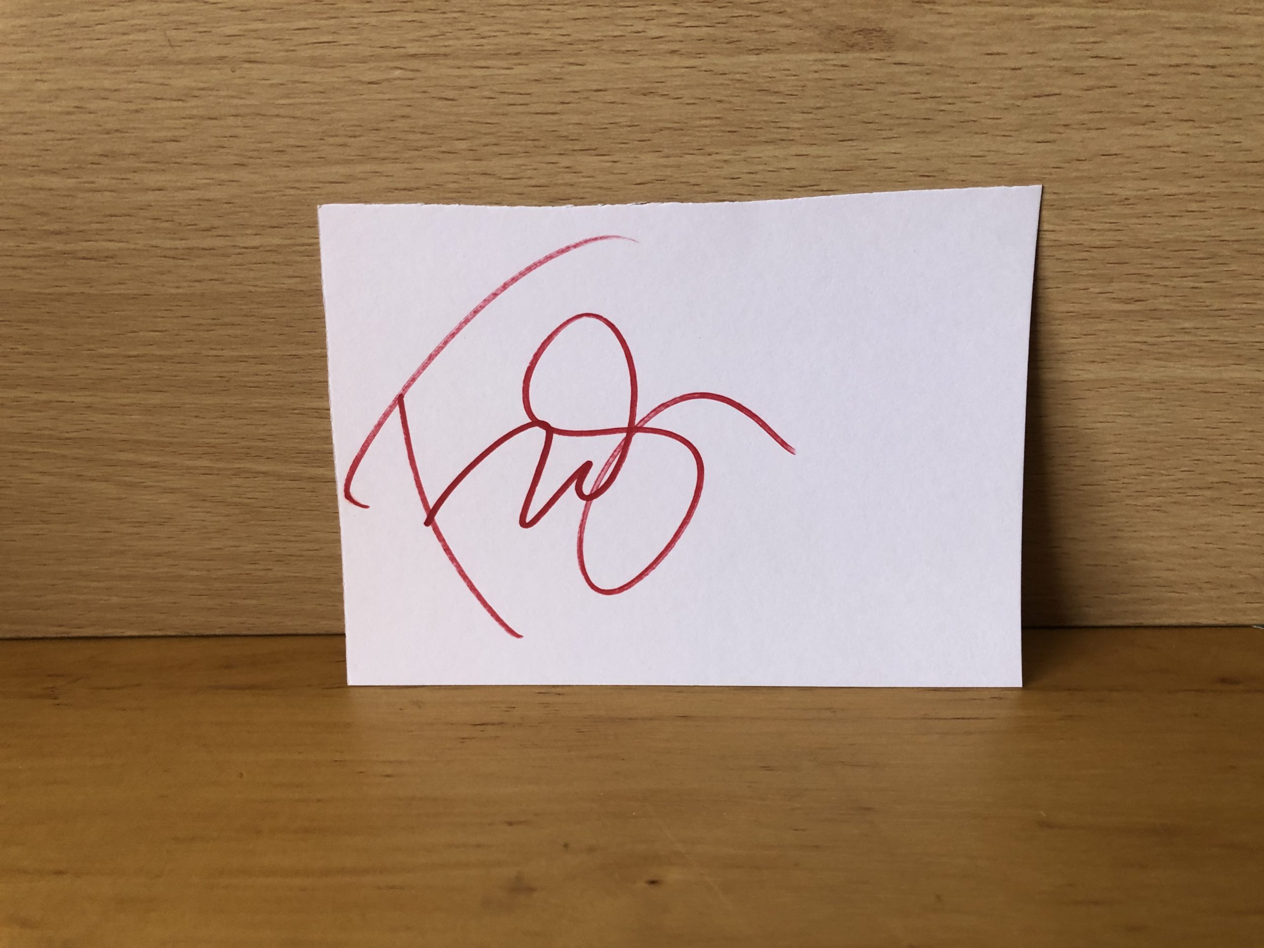 Fiona Shaw Signed White Card Fiona Shaw Signed White Card