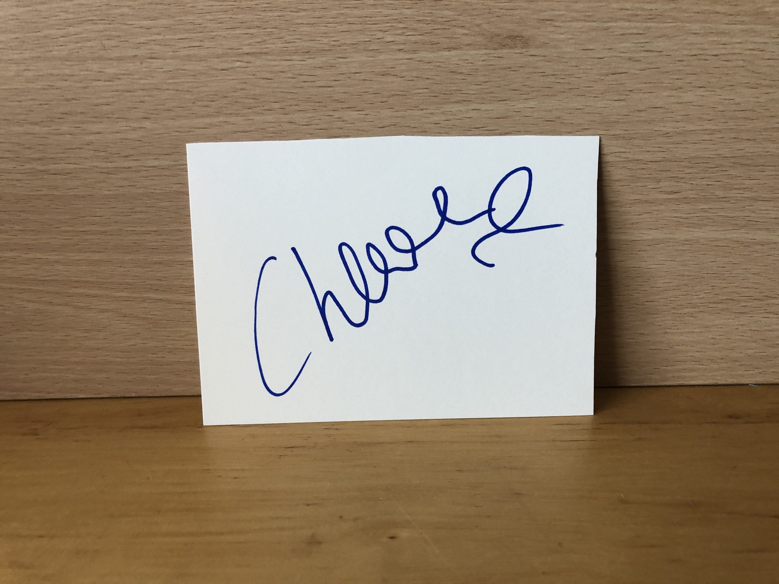 Chloe Ferry Signed White Card Chloe Ferry Signed White Card