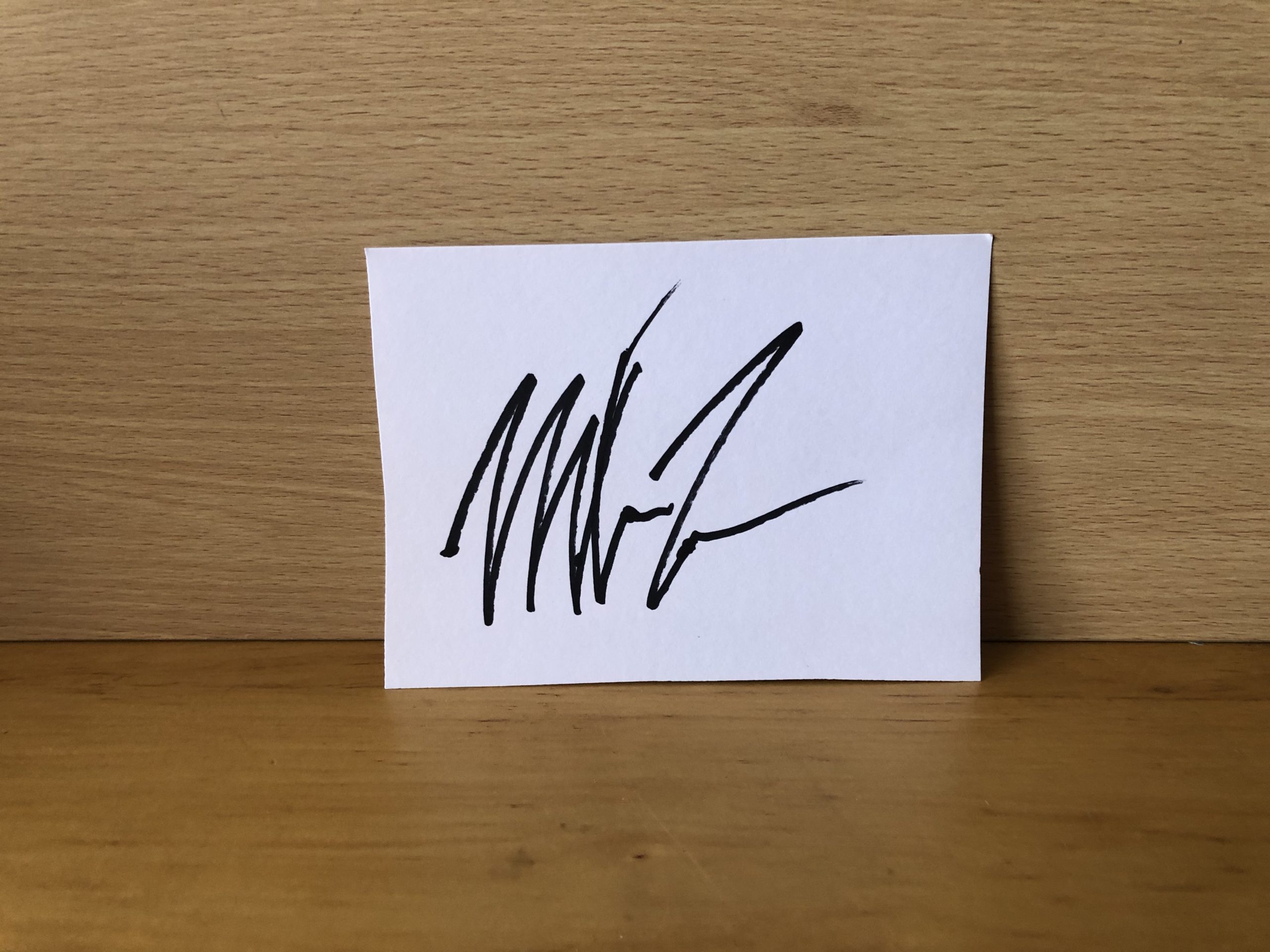 Mike Tyson Signed White Card Mike Tyson Signed White Card