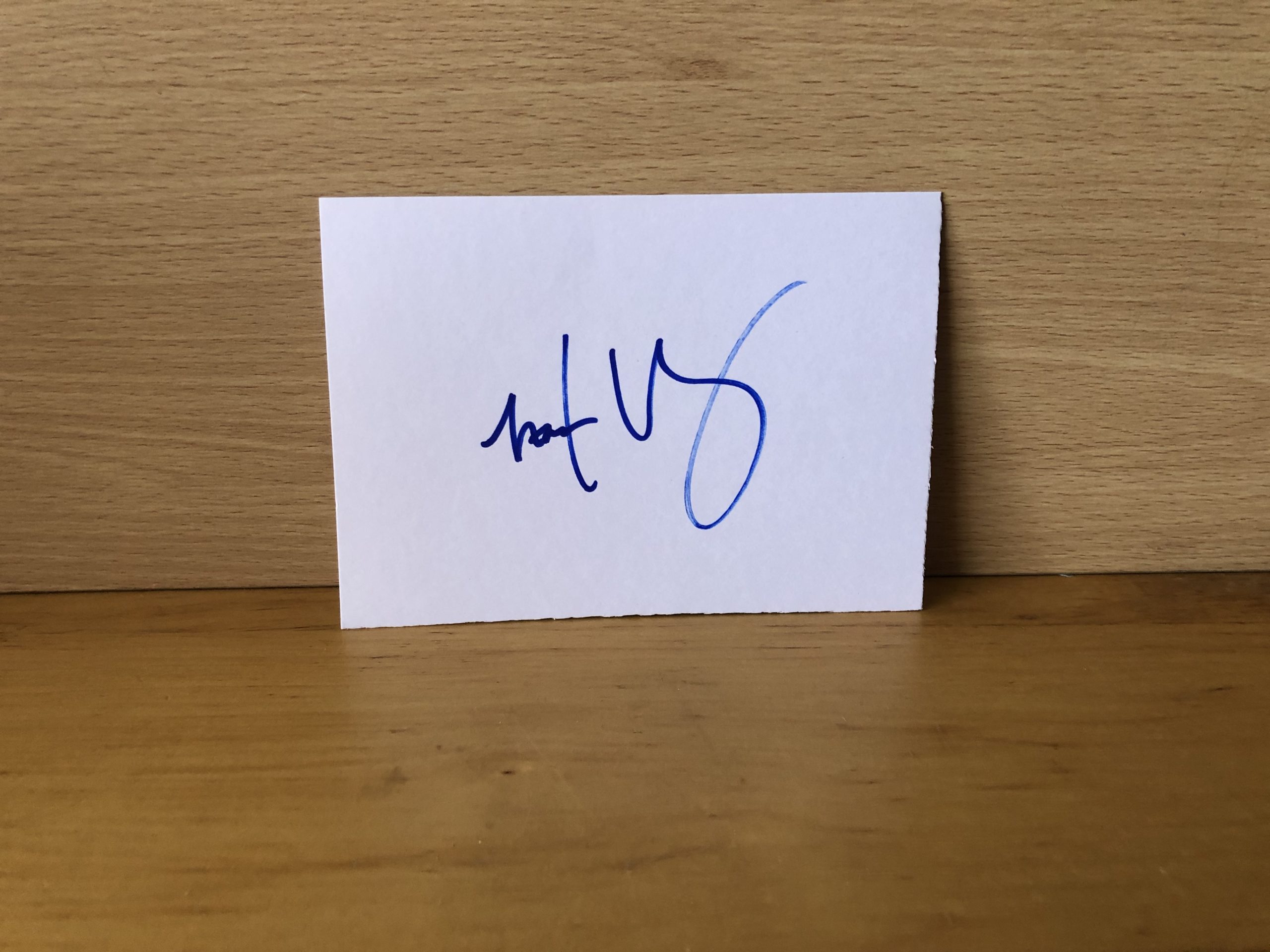 Mark Wahlberg Signed White Card Mark Wahlberg Signed White Card