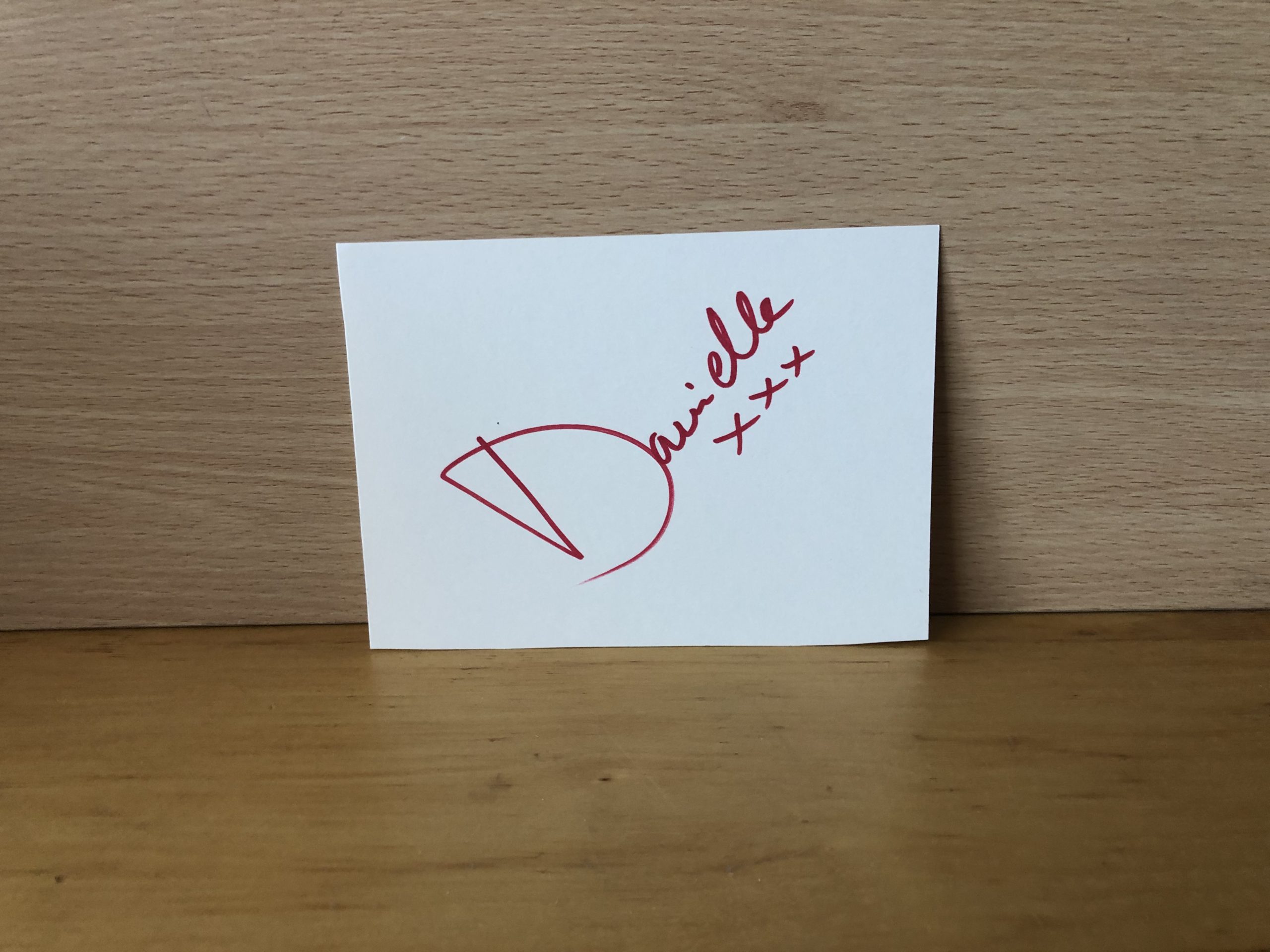 Danielle Lloyd Signed White Card Danielle Lloyd Signed White Card