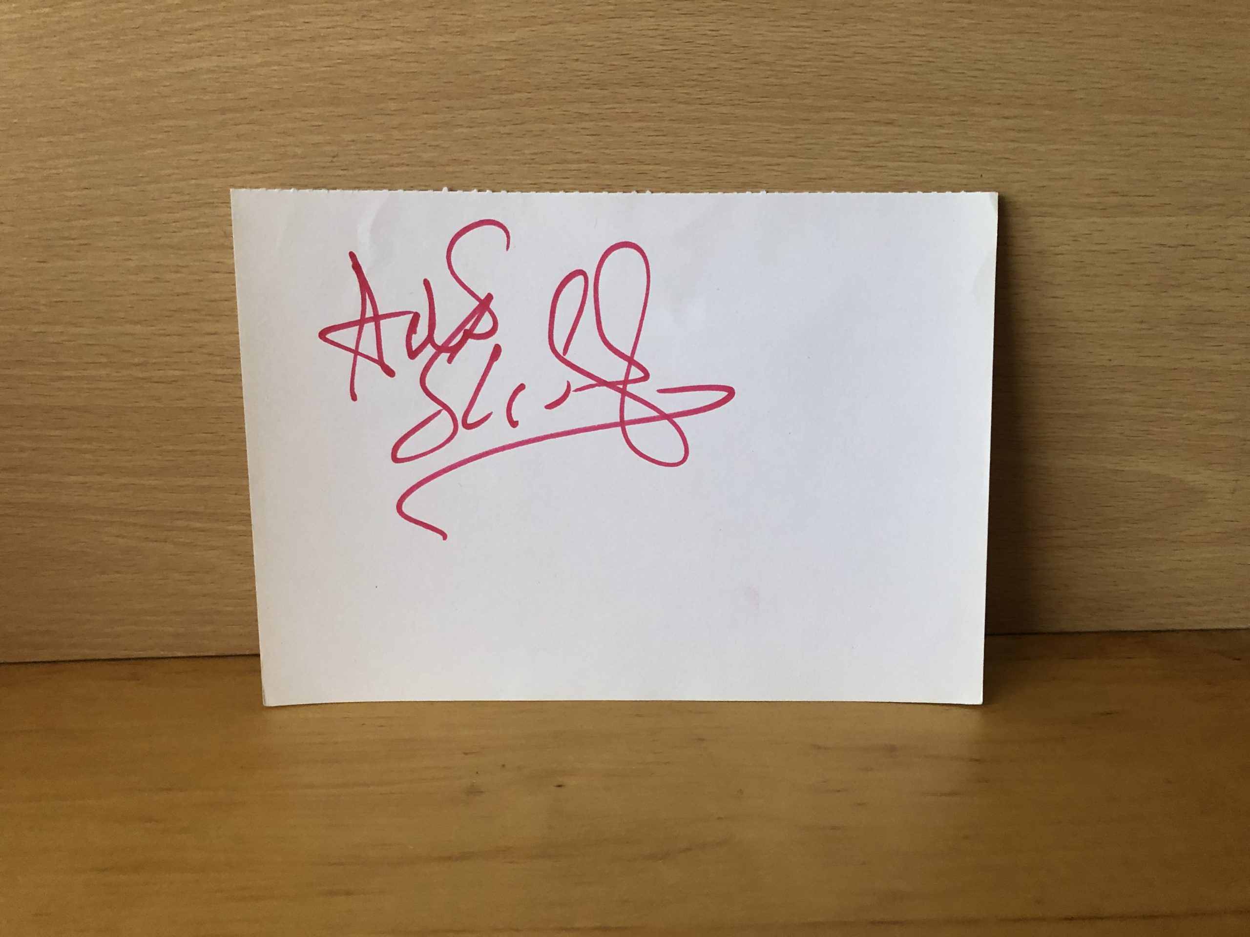 Unknown Signed White A5 Paper Unknown Signed White A5 Paper
