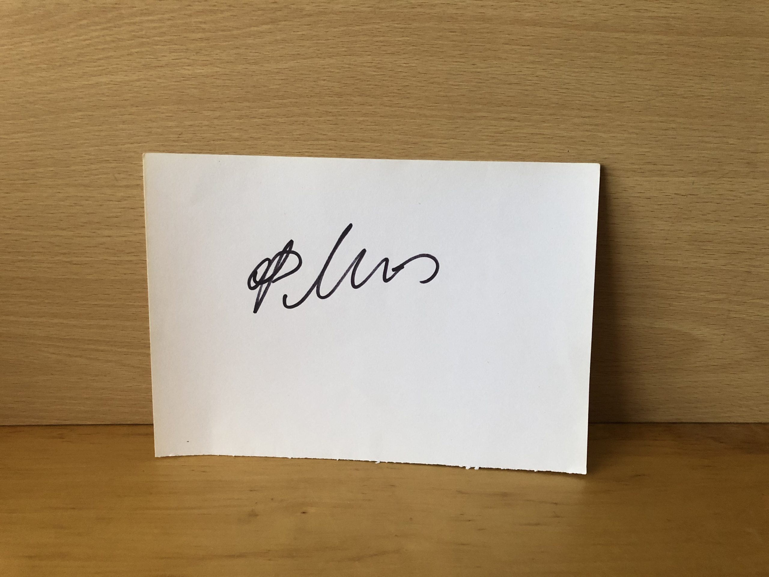 Unknown Signed White A5 Paper Unknown Signed White A5 Paper