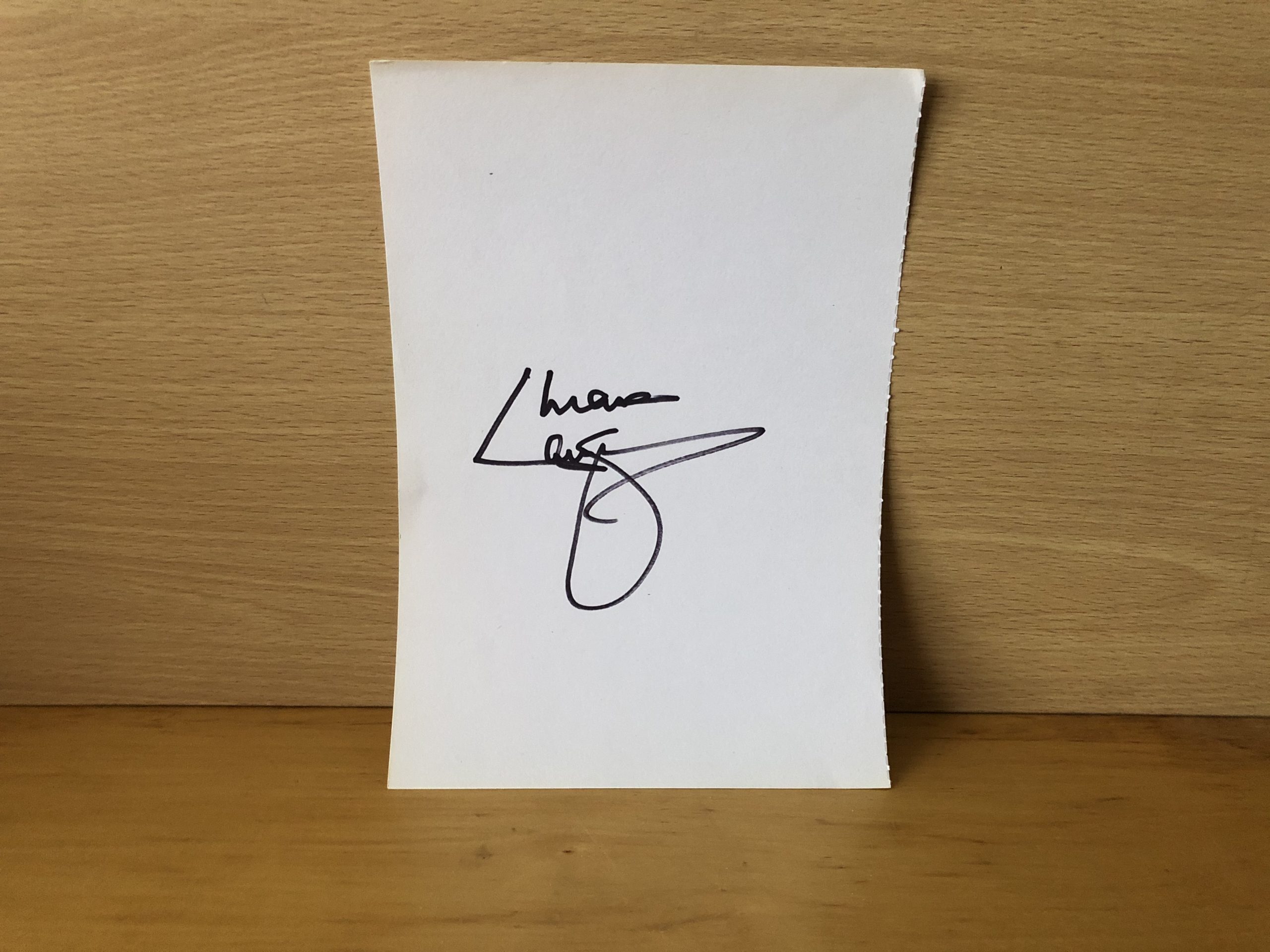Unknown Signed White A5 Paper Unknown Signed White A5 Paper