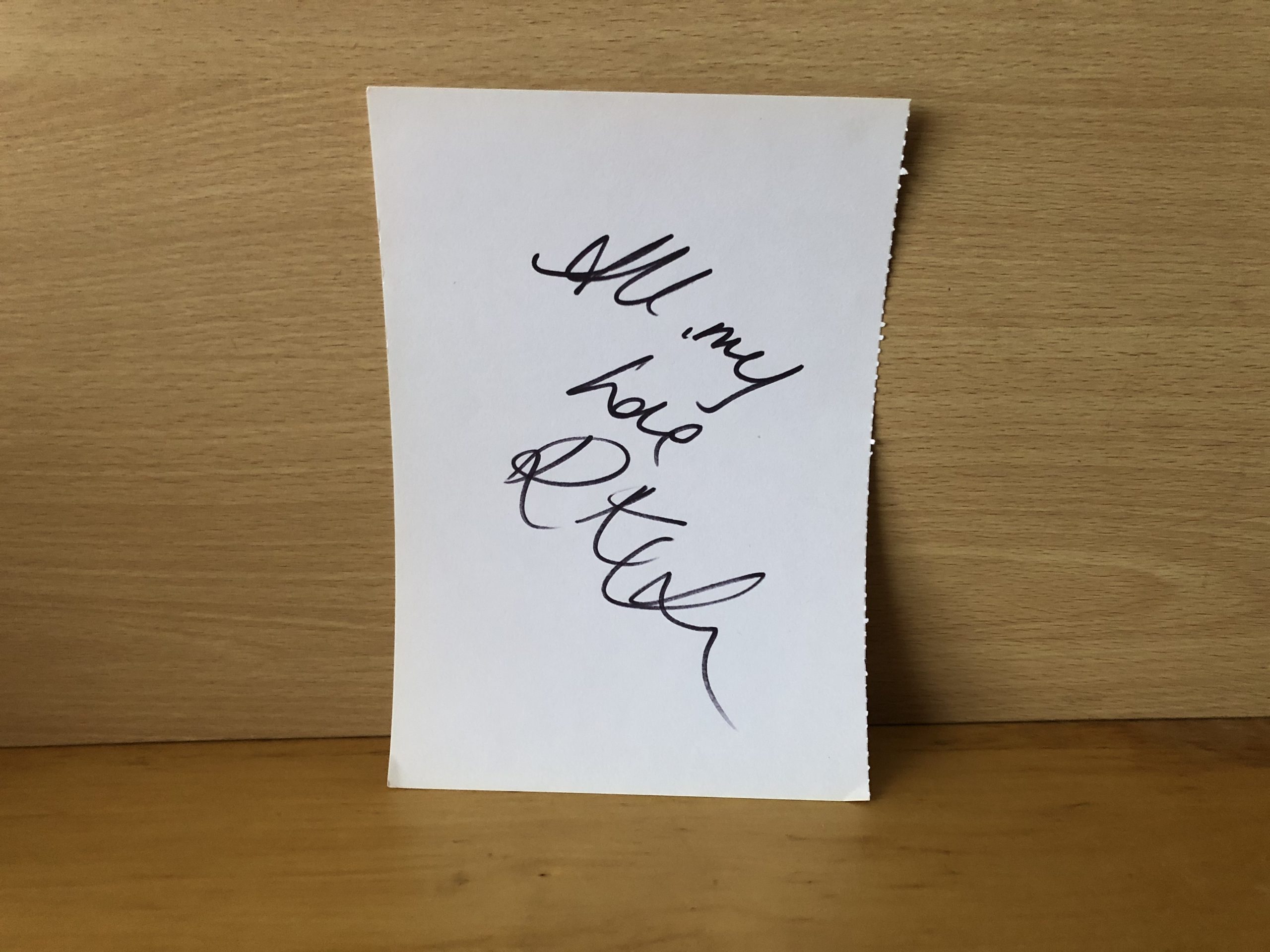 Unknown Signed White A5 Paper Unknown Signed White A5 Paper