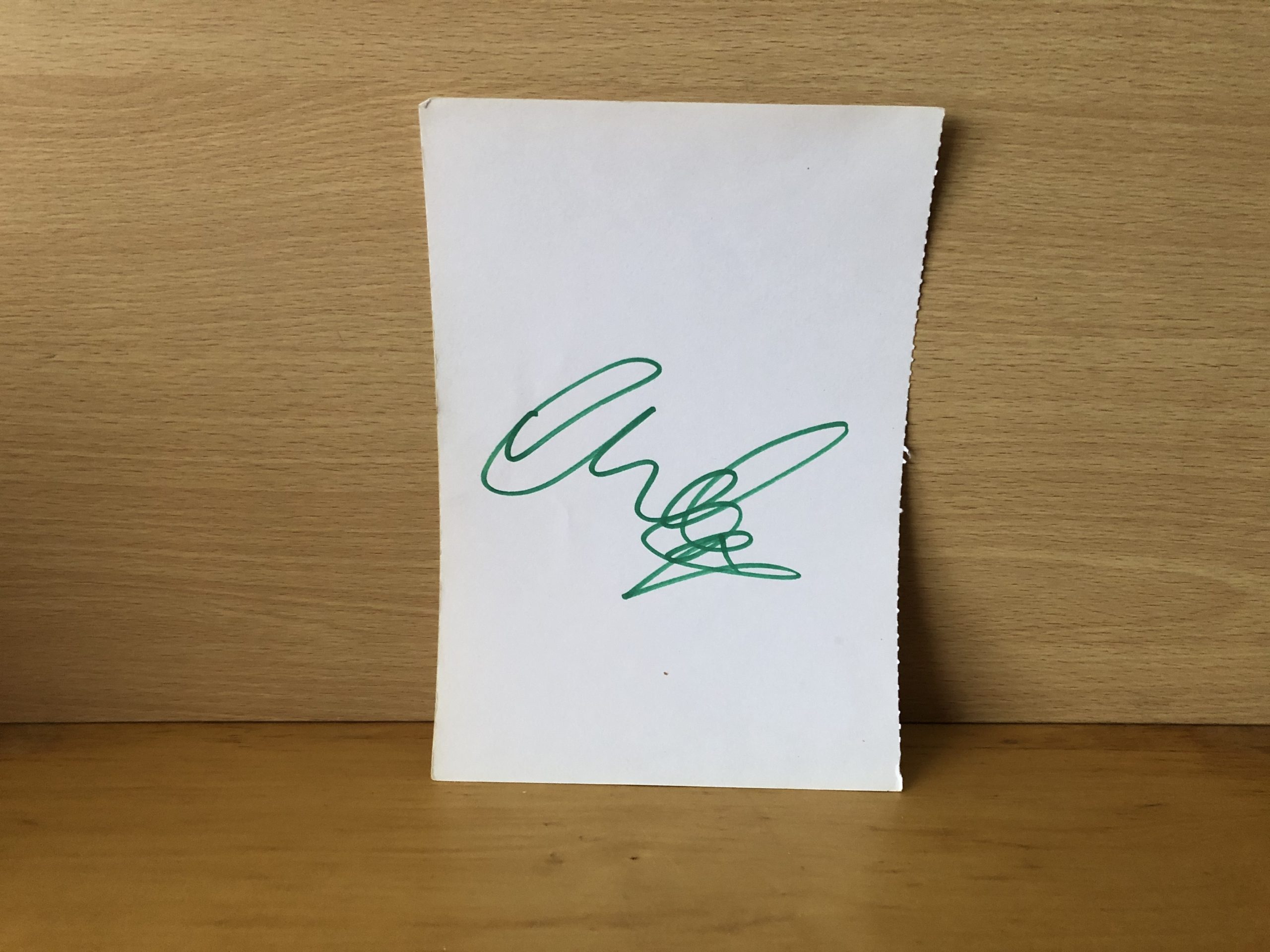 Unknown Signed White A5 Paper Unknown Signed White A5 Paper