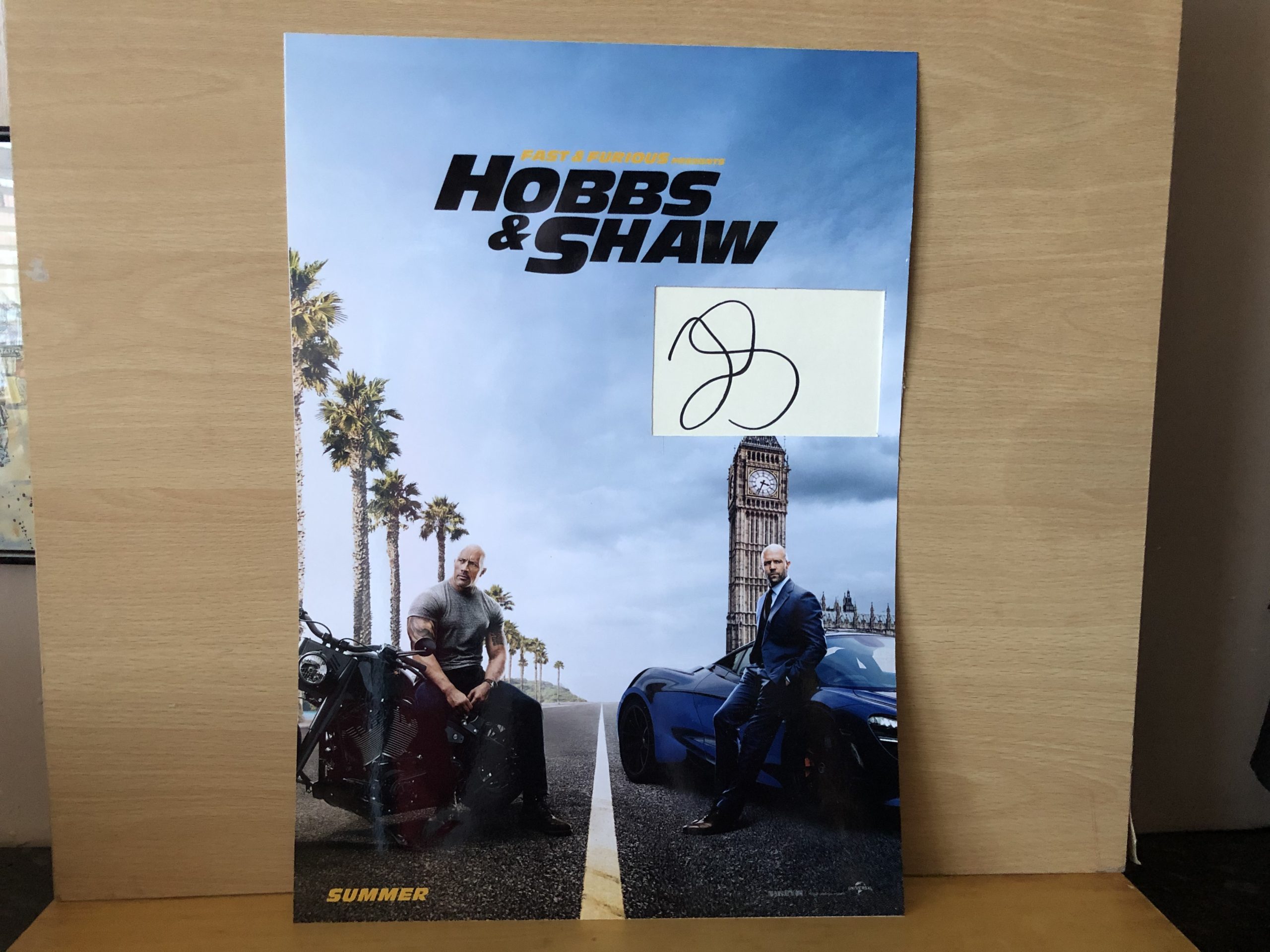 Michelle Rodriguez Signed White Card within A3 Colour Photo Michelle Rodriguez Signed White Card within A3 Colour Photo