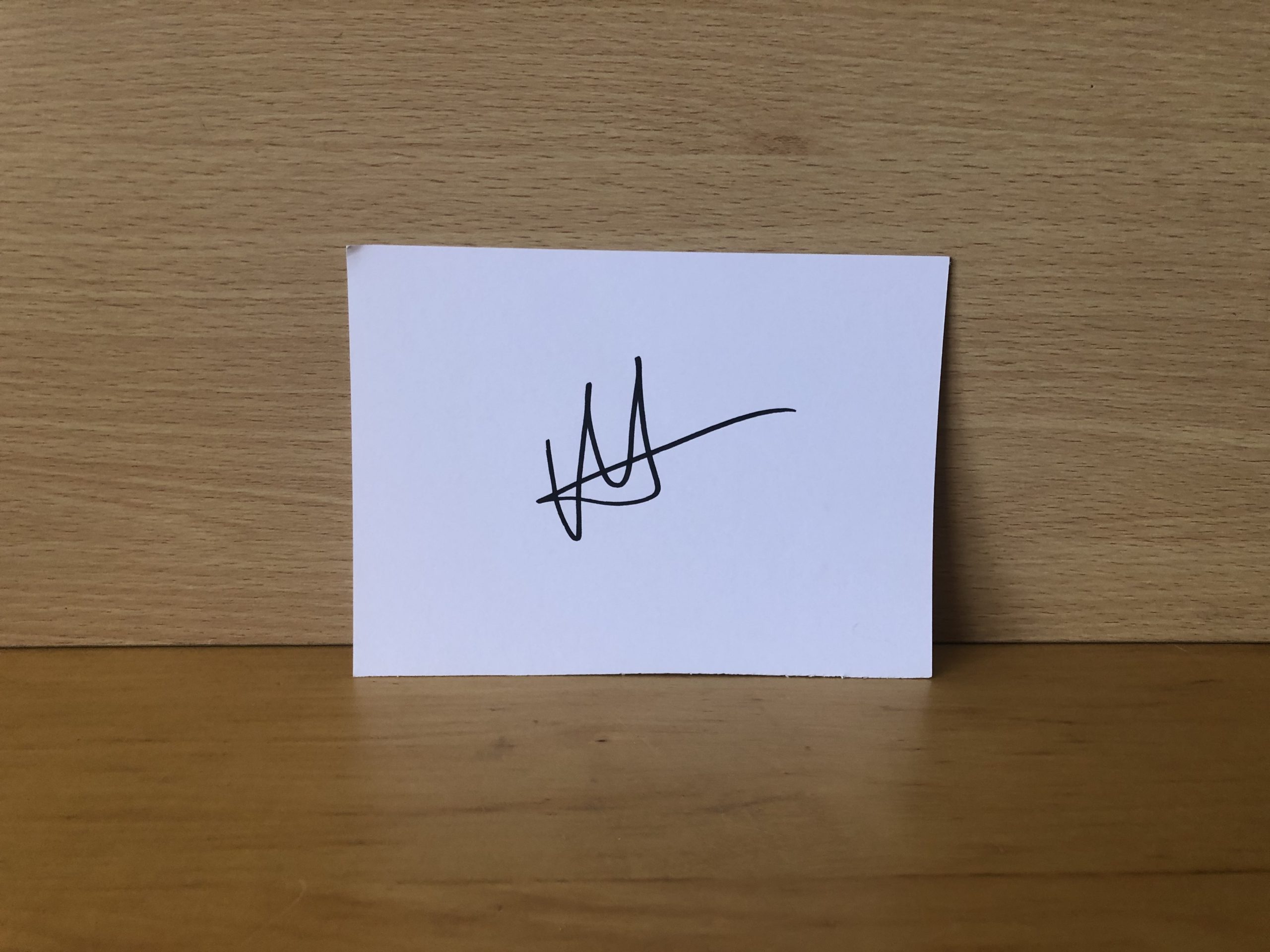 Nicole Kidman Signed White Card Nicole Kidman Signed White Card