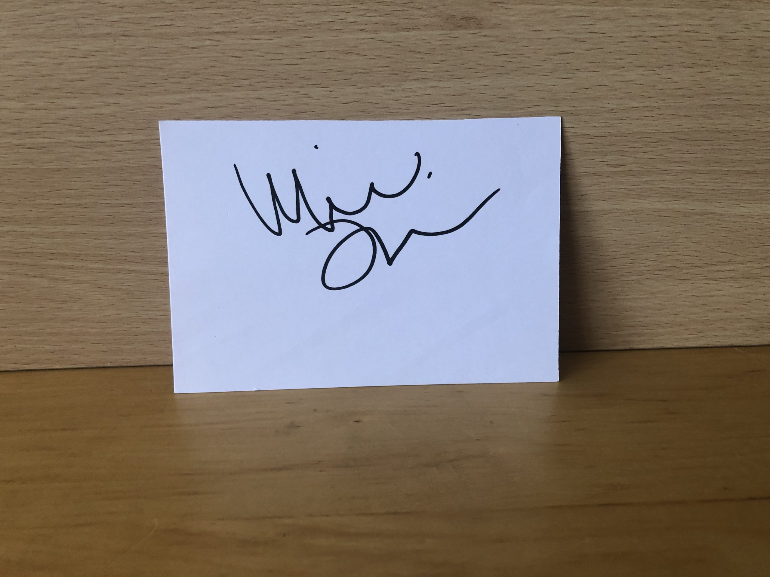 Minnie Driver Signed White Card Minnie Driver Signed White Card