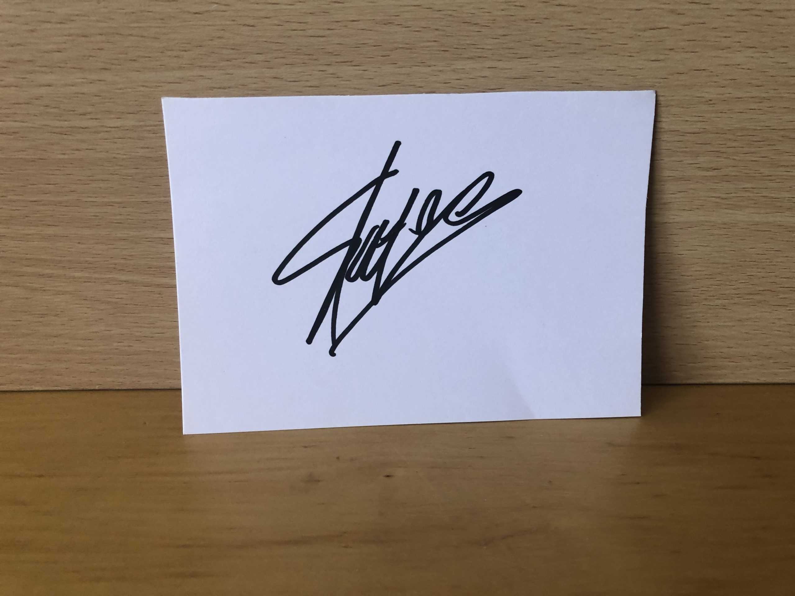 Stan Lee Signed White Card Stan Lee Signed White Card