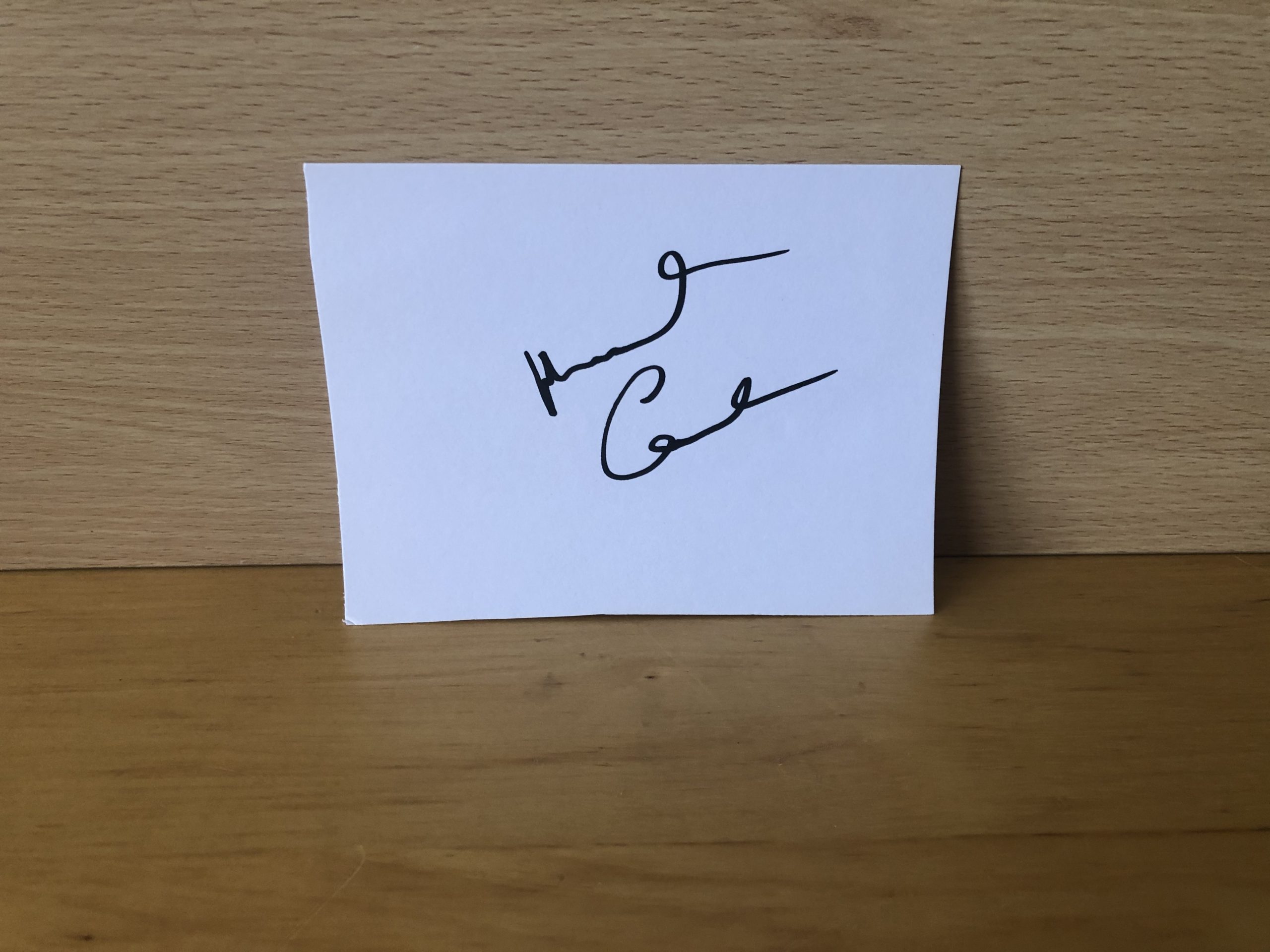 Michael Caine Signed White Card Michael Caine Signed White Card