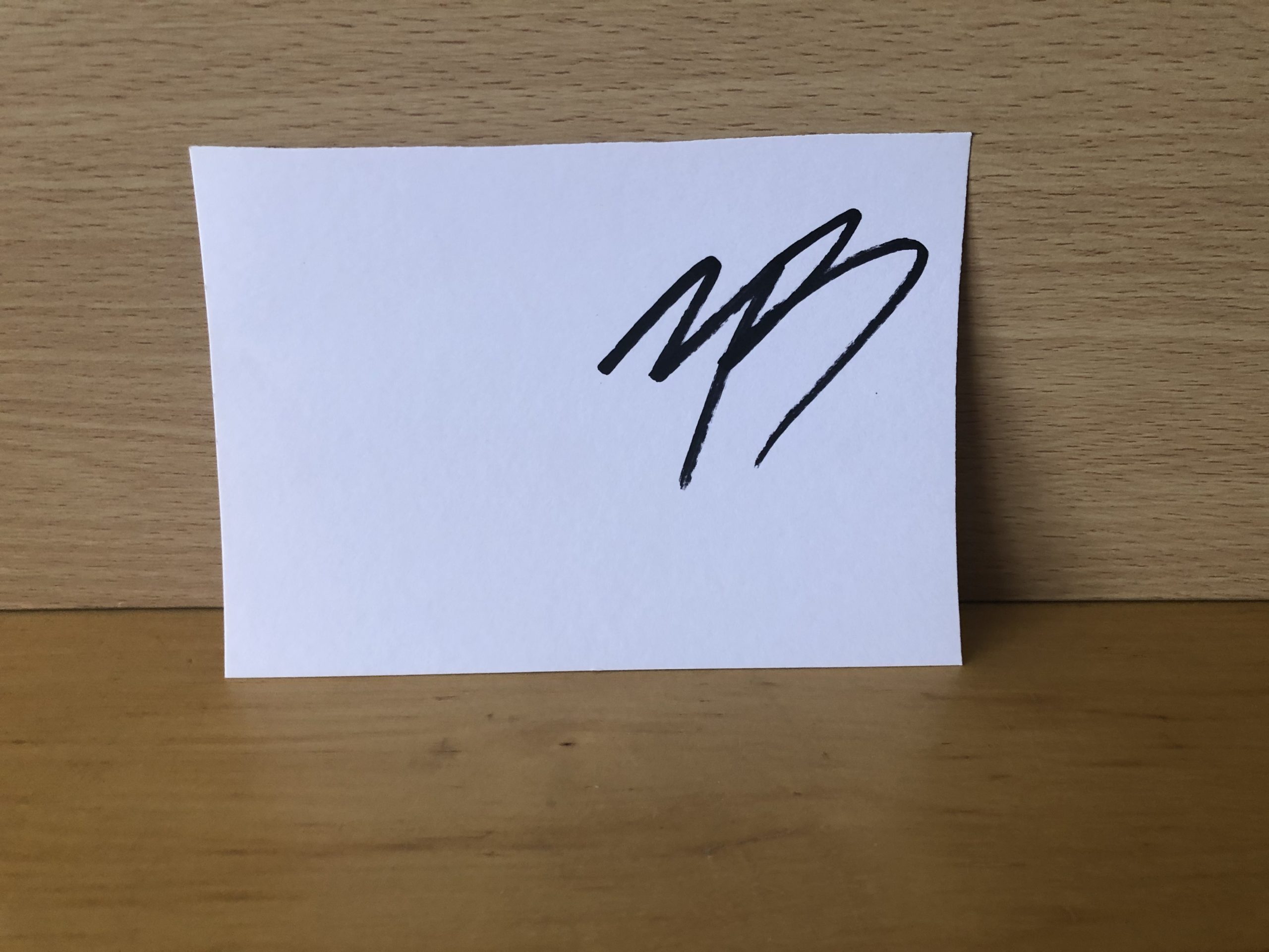 Michael B. Jordan Signed White Card Michael B. Jordan Signed White Card