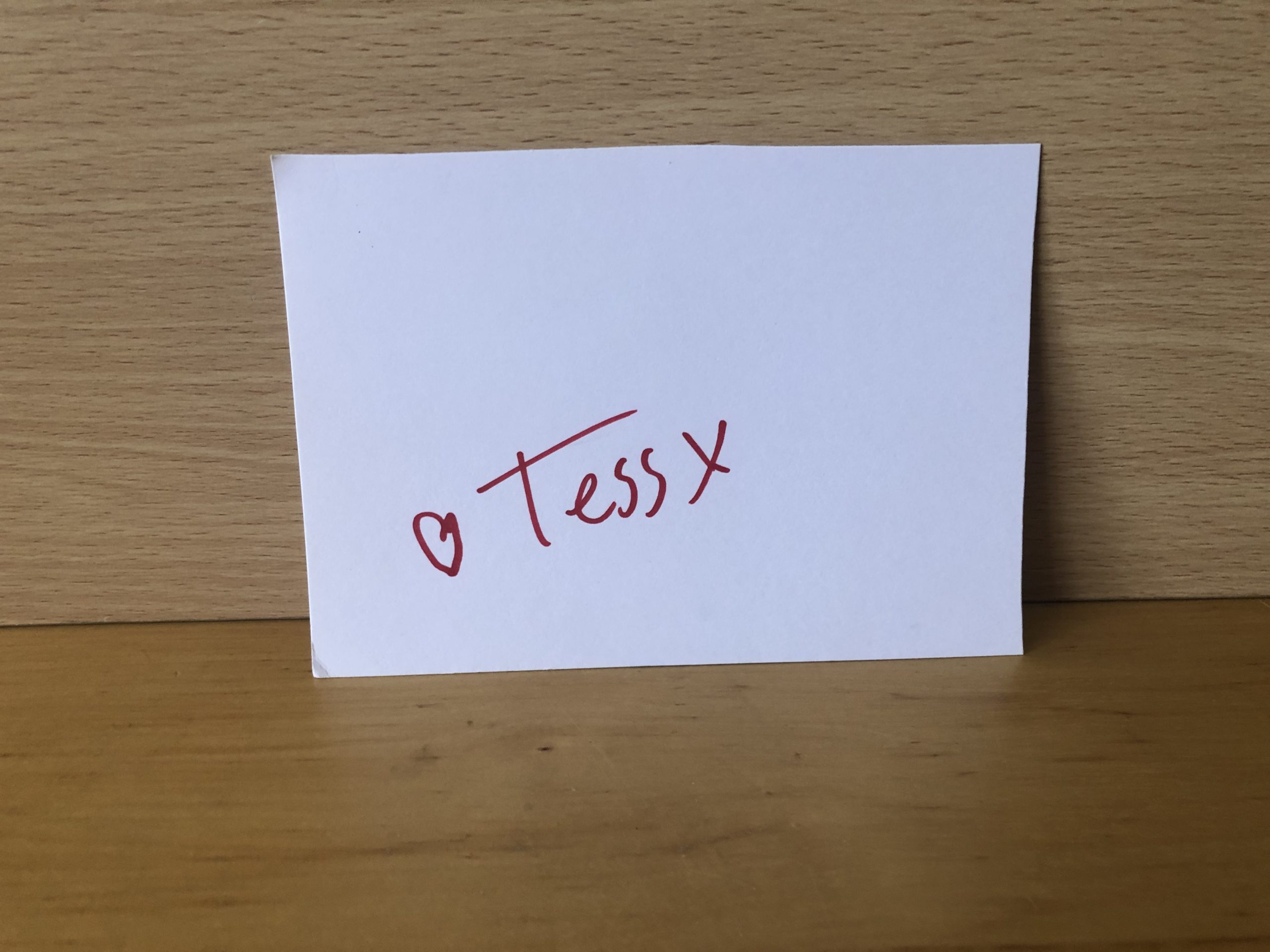 Tess Daly Signed White Card Tess Daly Signed White Card