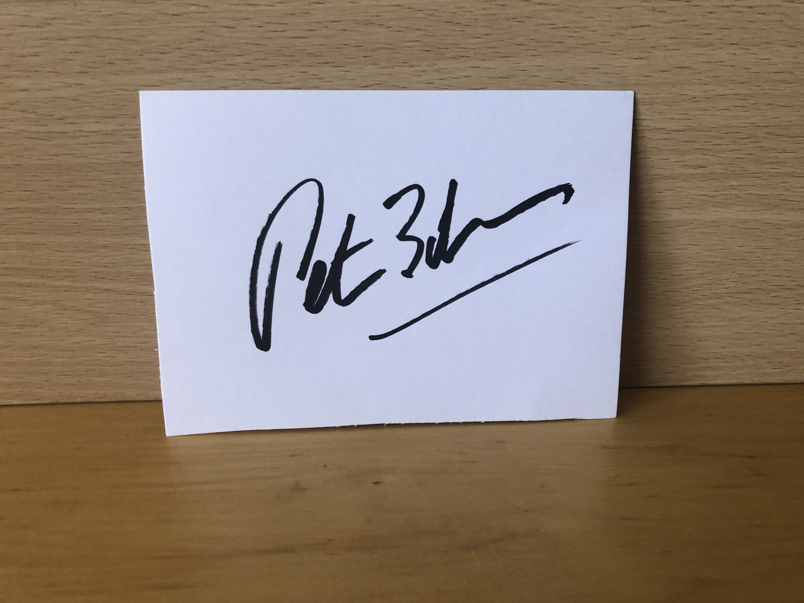 Peter Jackson Signed White Card Peter Jackson Signed White Card