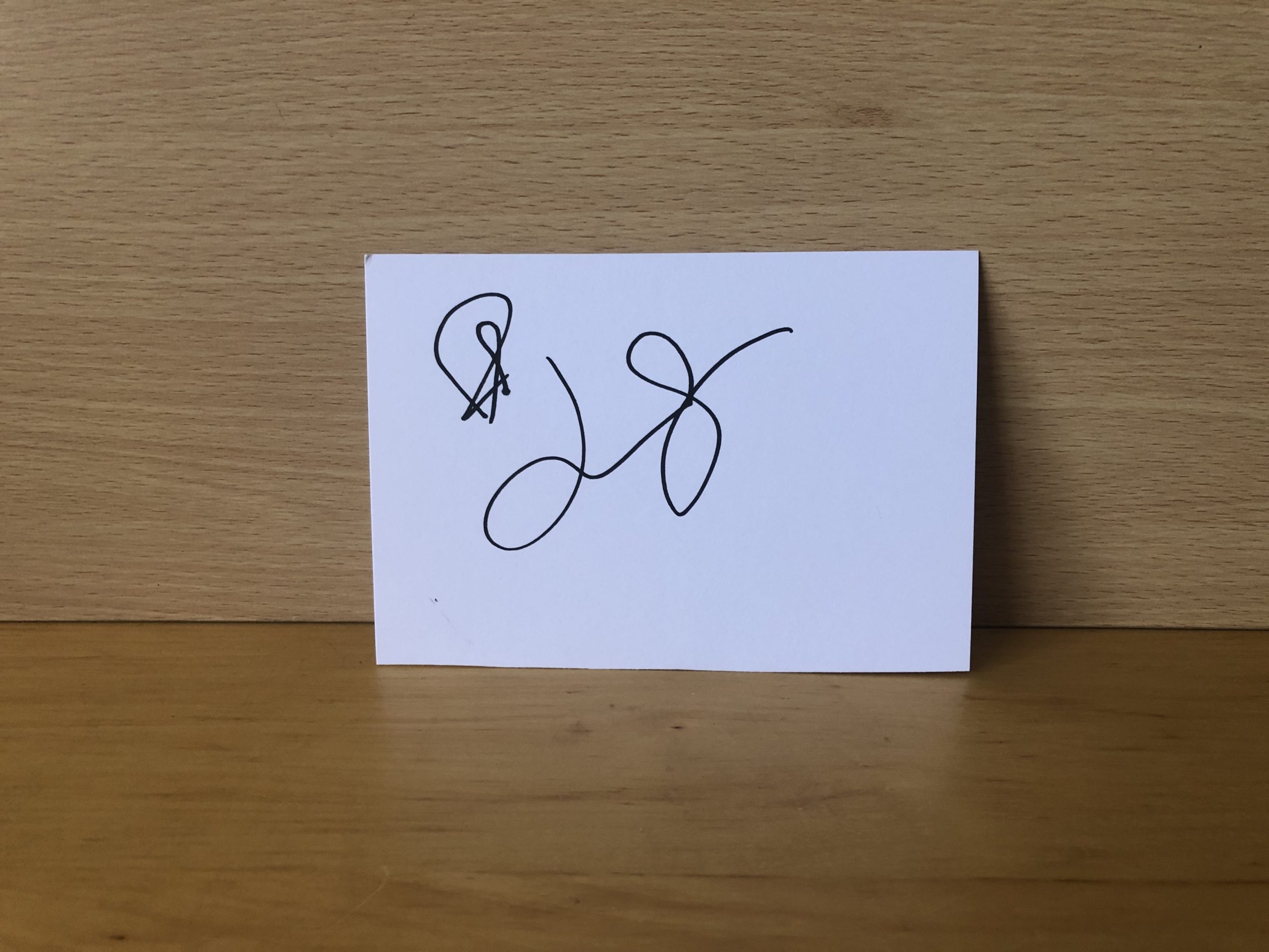 Jennifer Ellison Signed White Card Jennifer Ellison Signed White Card
