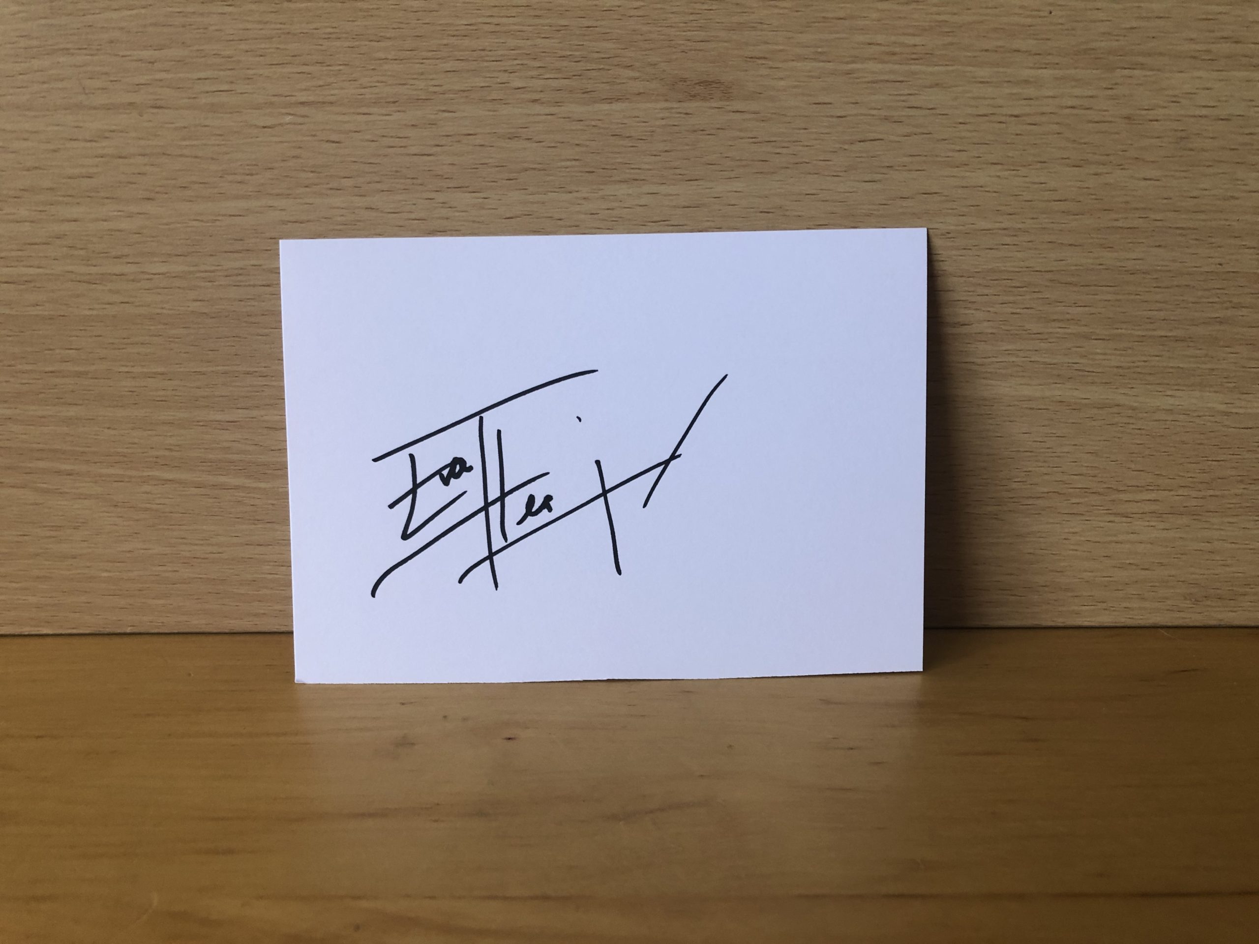 Emily Berrington Signed White Card Emily Berrington Signed White Card