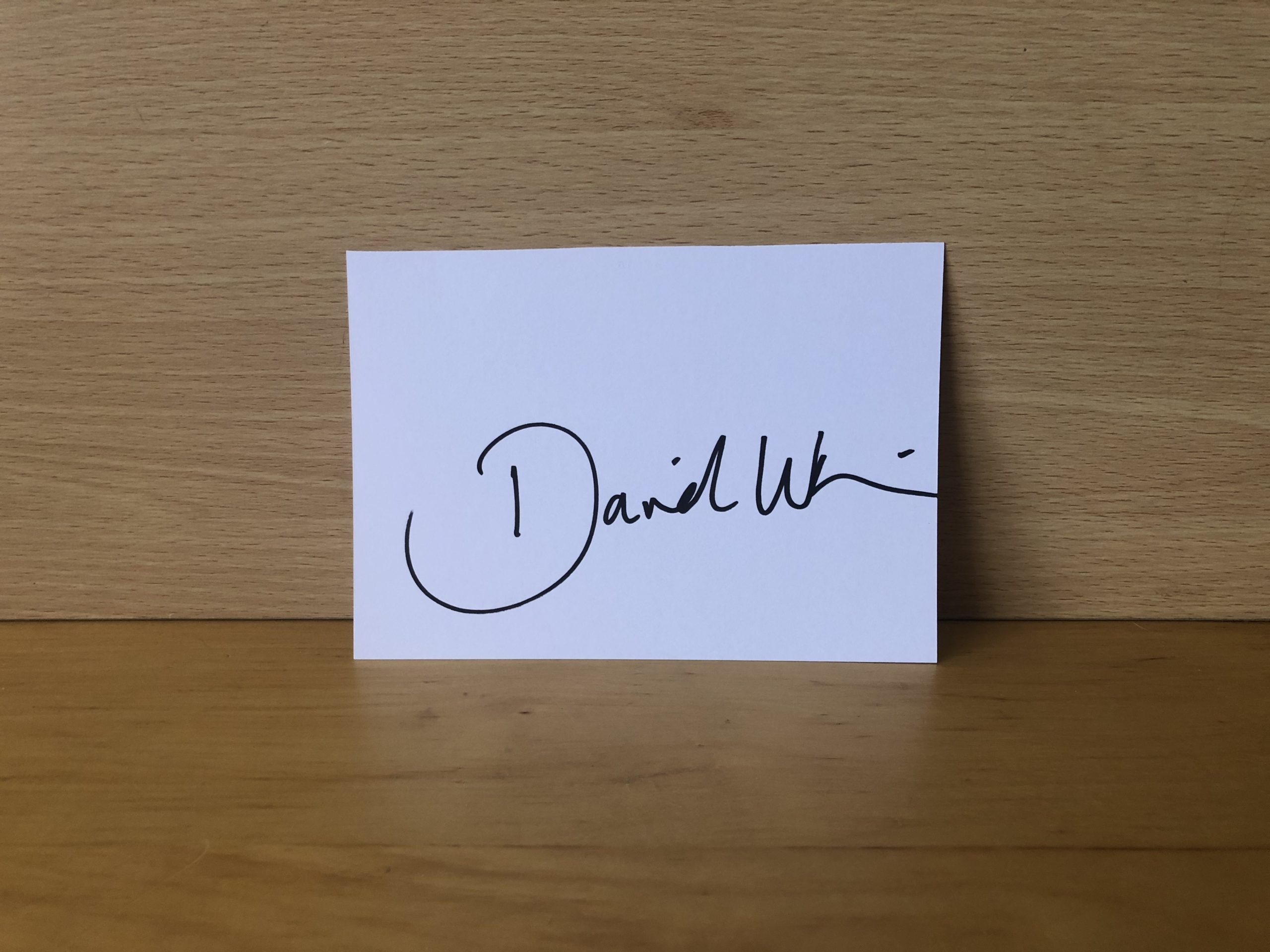 David Walliams Signed White Card David Walliams Signed White Card