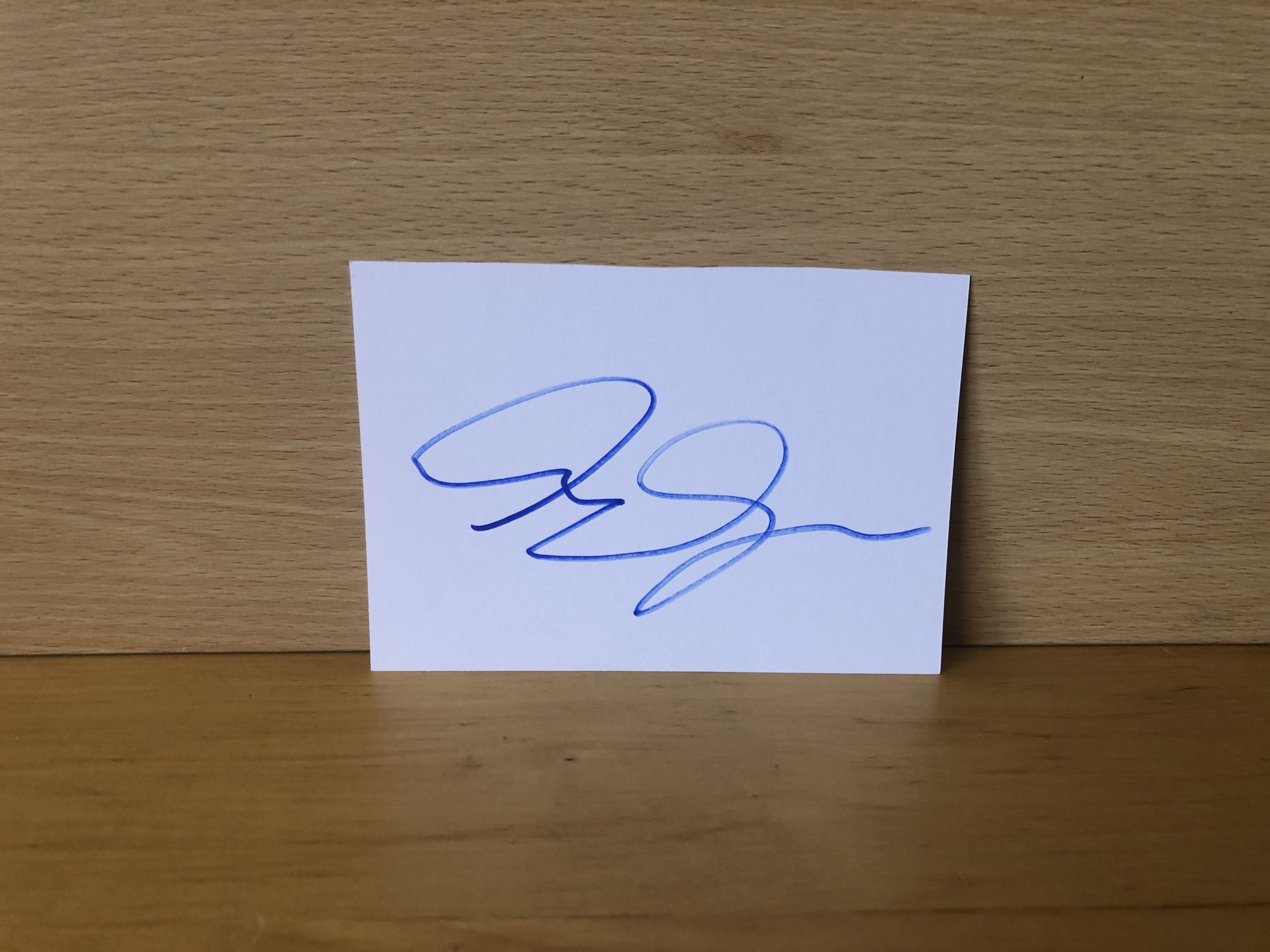 Maya Stojan Signed White Card Maya Stojan Signed White Card