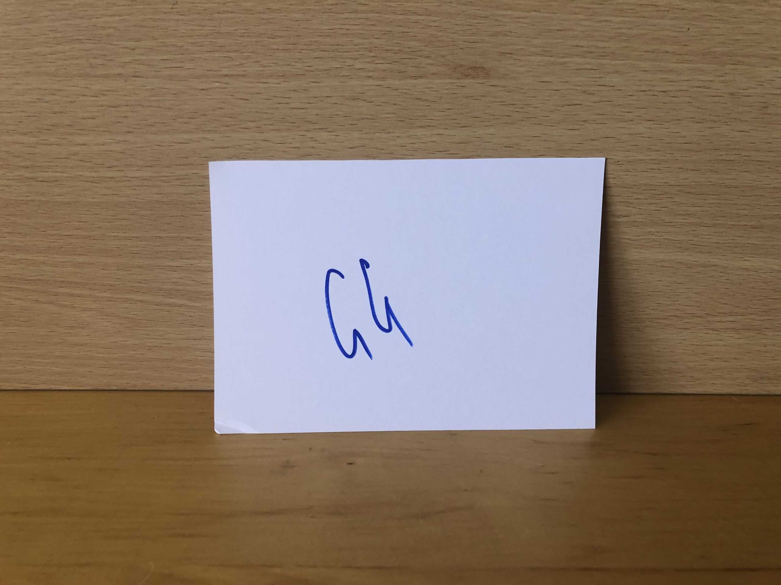 George Clooney Signed White Card George Clooney Signed White Card