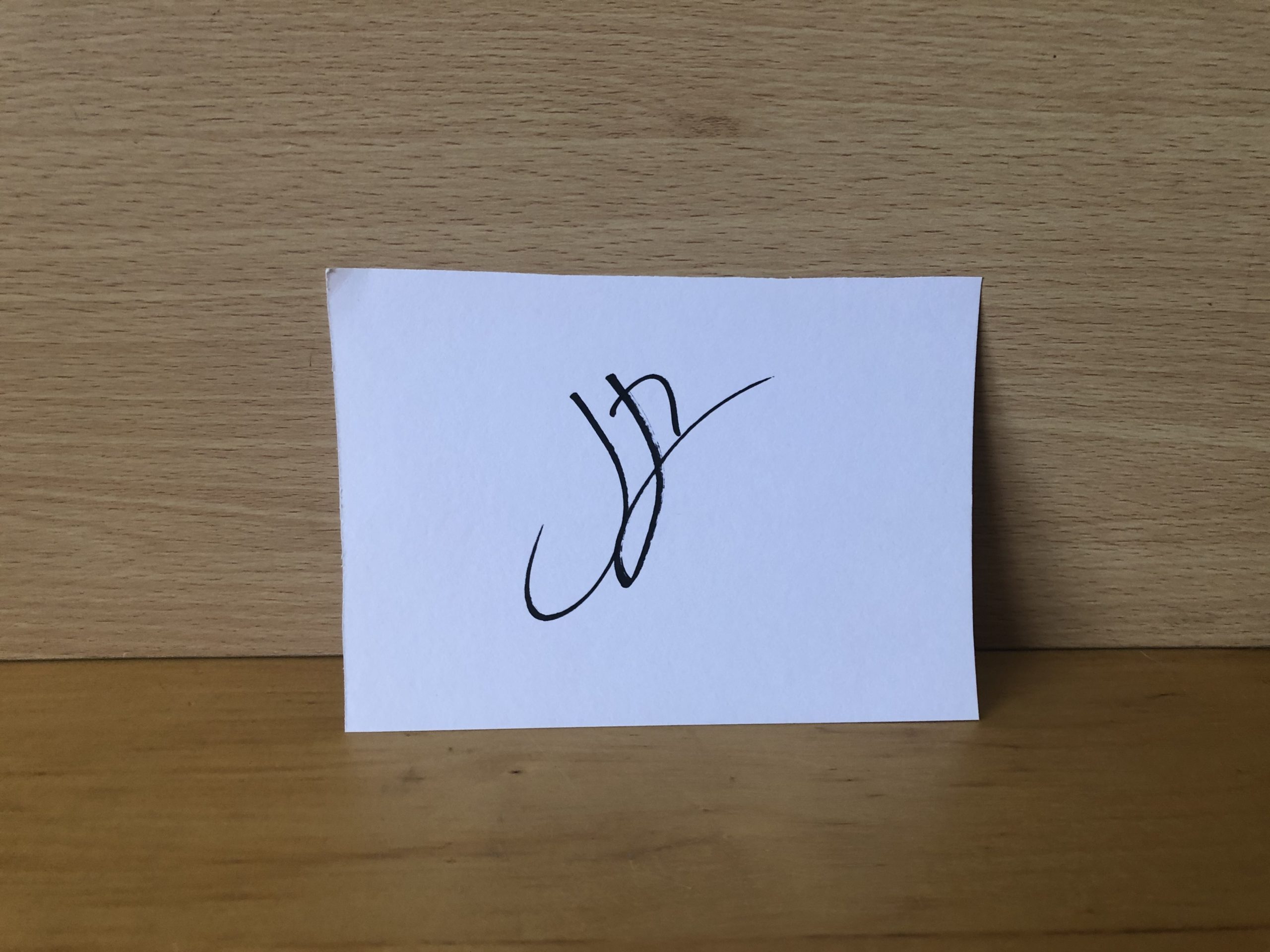 J.J. Abrams Signed White Card J.J. Abrams Signed White Card