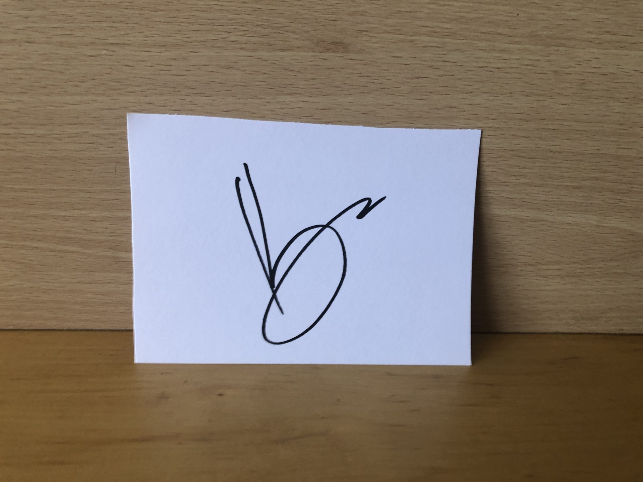 Hugh Jackman Signed White Card Hugh Jackman Signed White Card