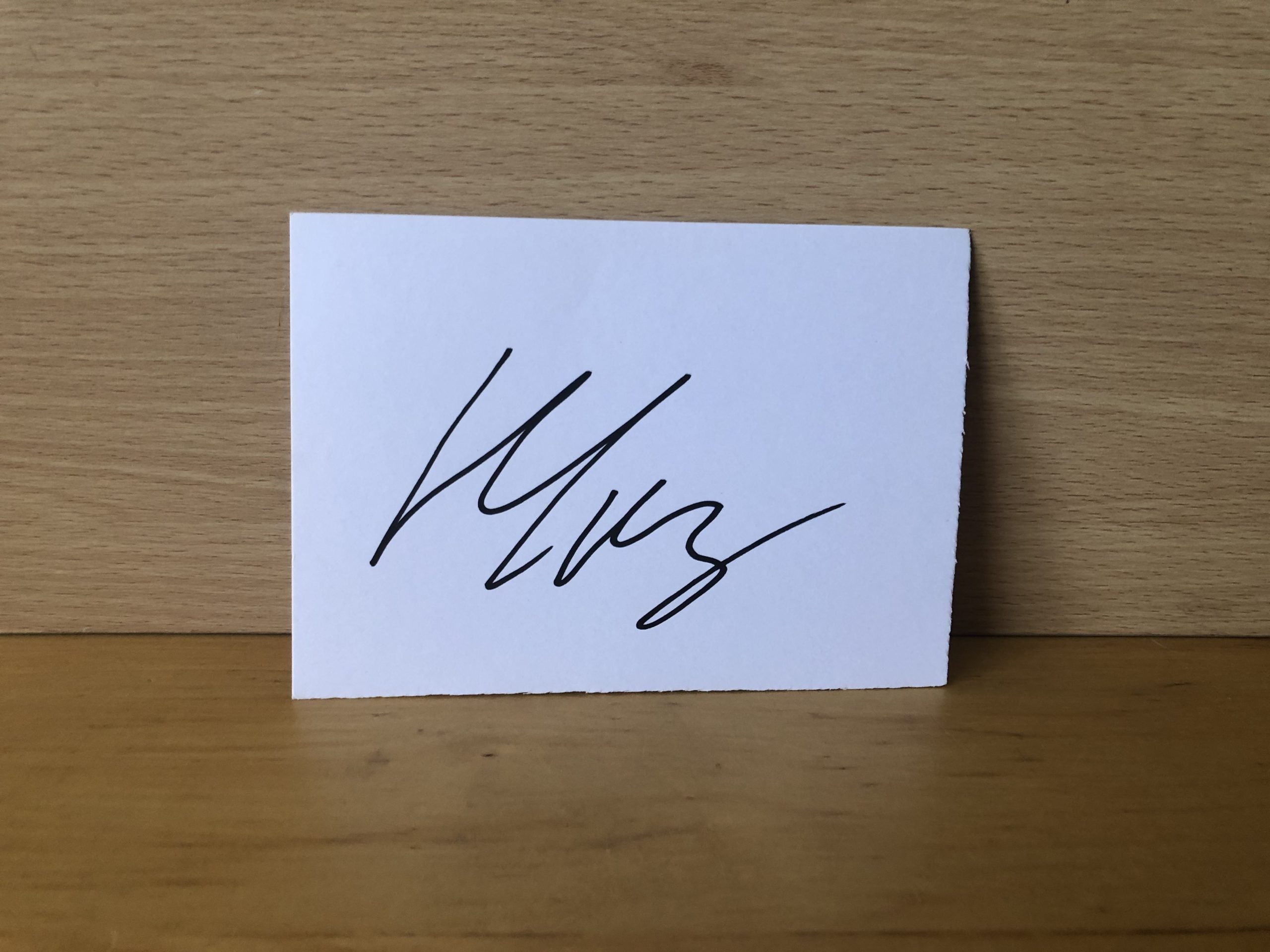 Michelle Rodriguez Signed White Card Michelle Rodriguez Signed White Card