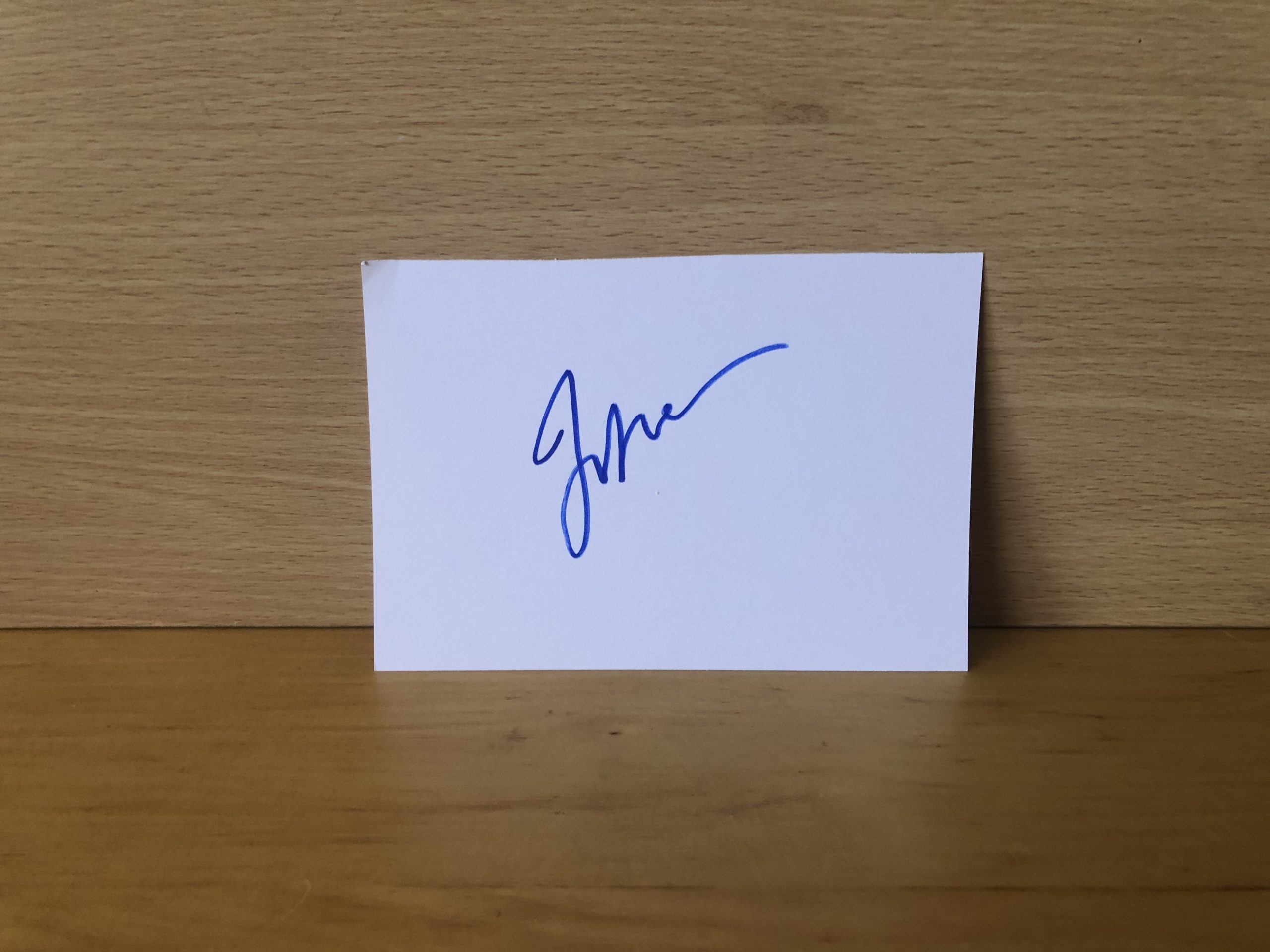 Jordana Brewster Signed White Card Jordana Brewster Signed White Card