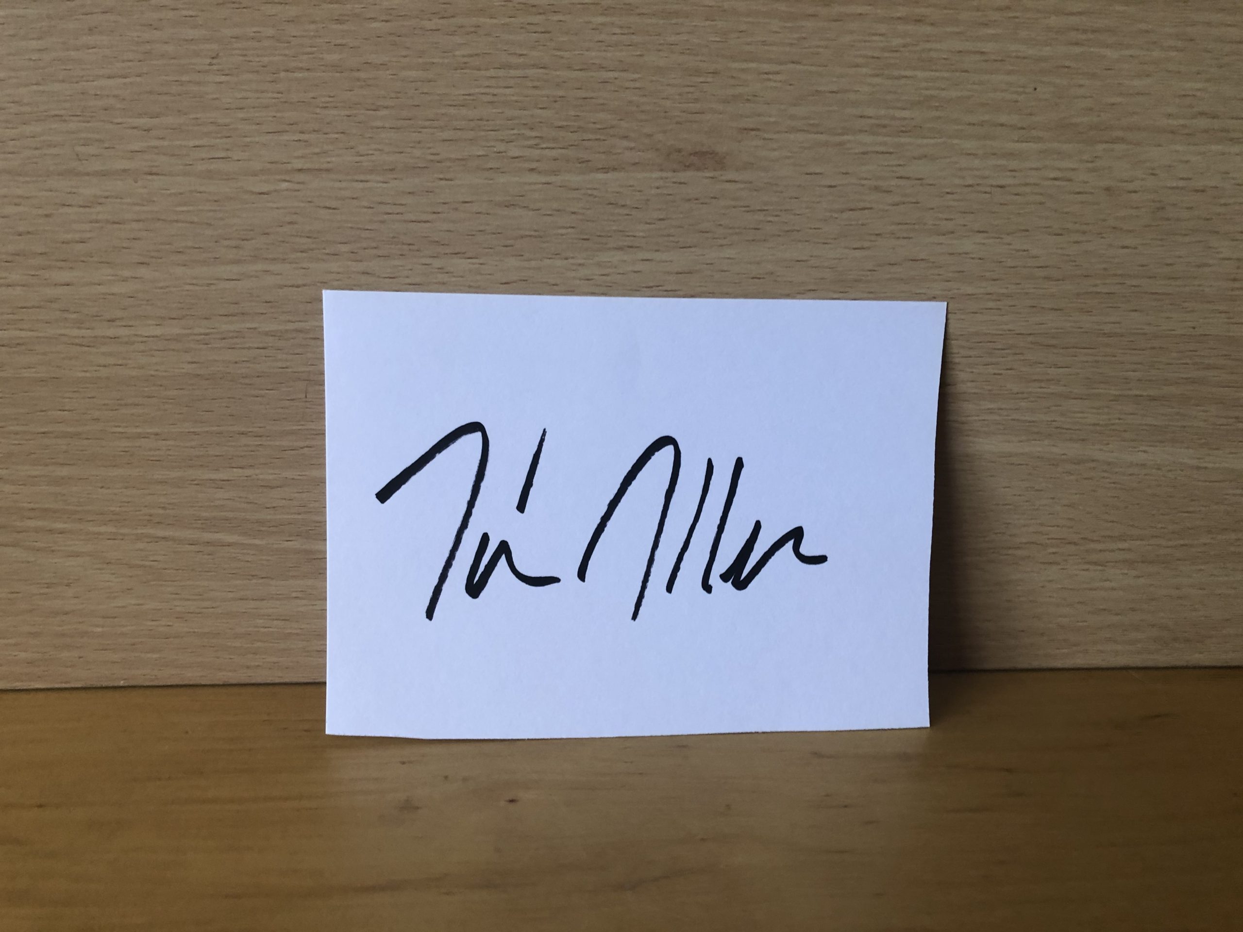 Tim Allen Signed White Card Tim Allen Signed White Card