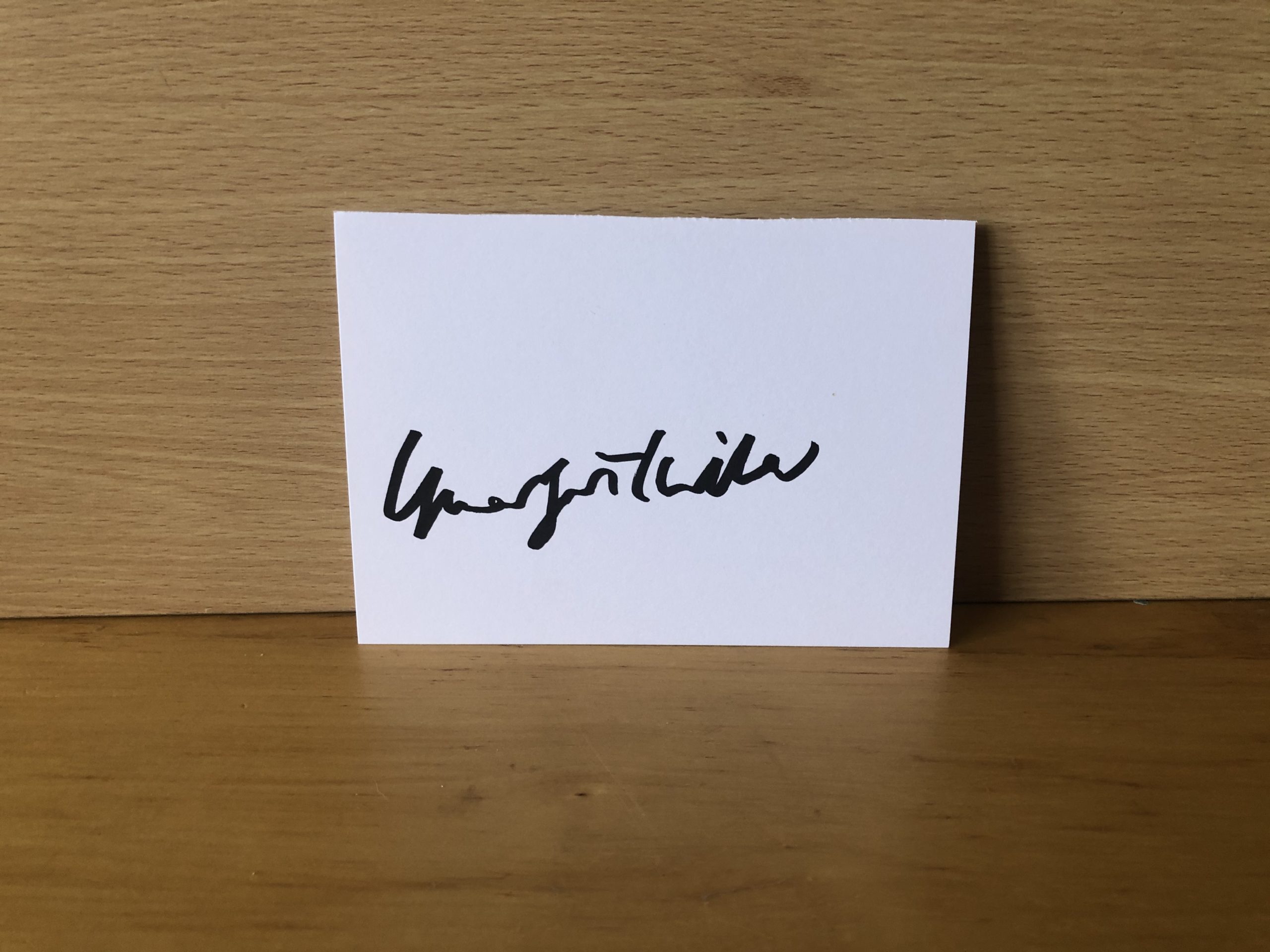 Margot Kidder Signed White Card