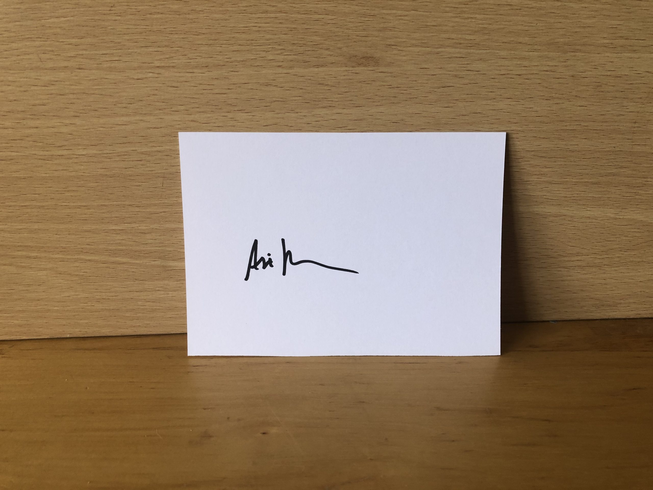 Ari Lehman Signed White Card