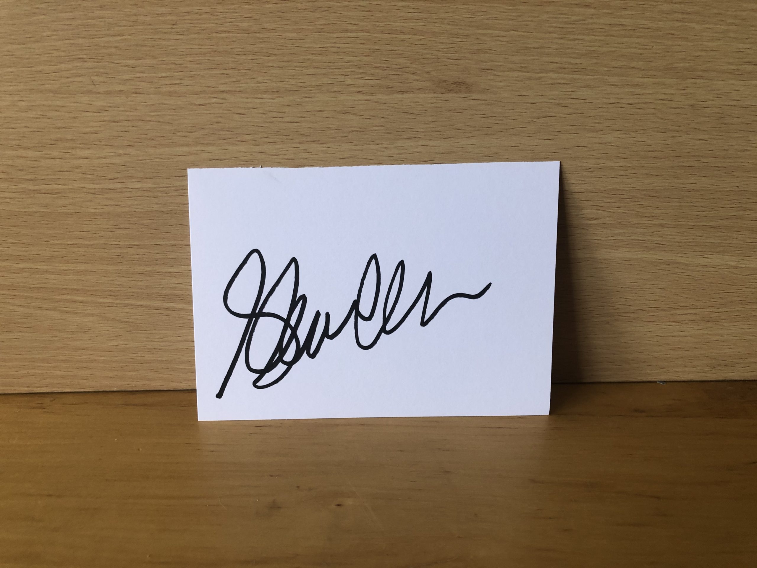 Glenn Close Signed White Card